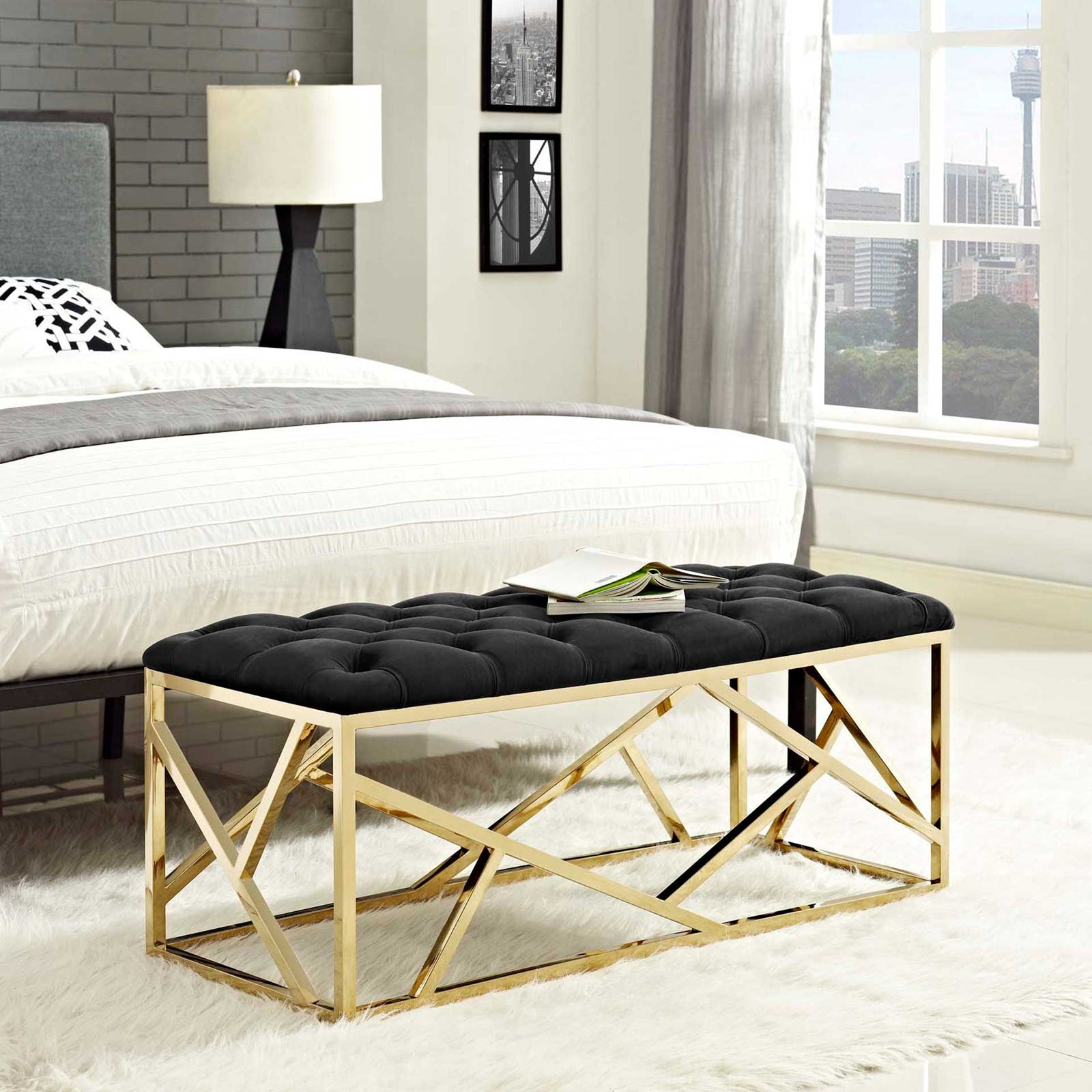 Ismael Bench Gold/Black