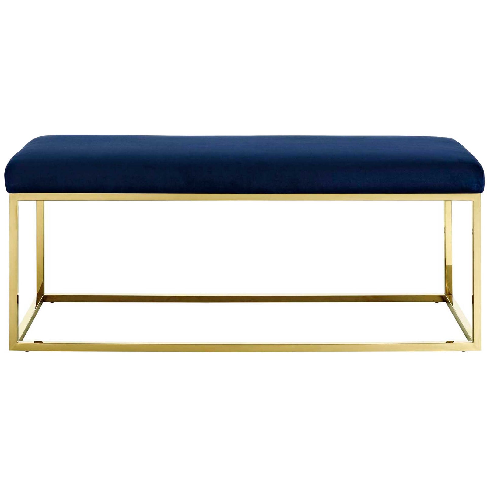 Antibes Fabric Bench Gold/Navy