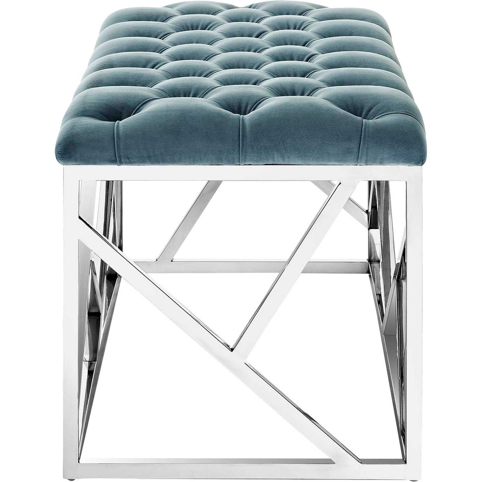 Ismael Bench Silver/Sea Blue