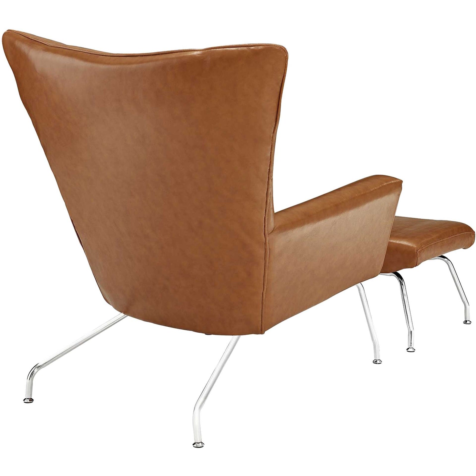 Clarell Leather Lounge Chair Tan