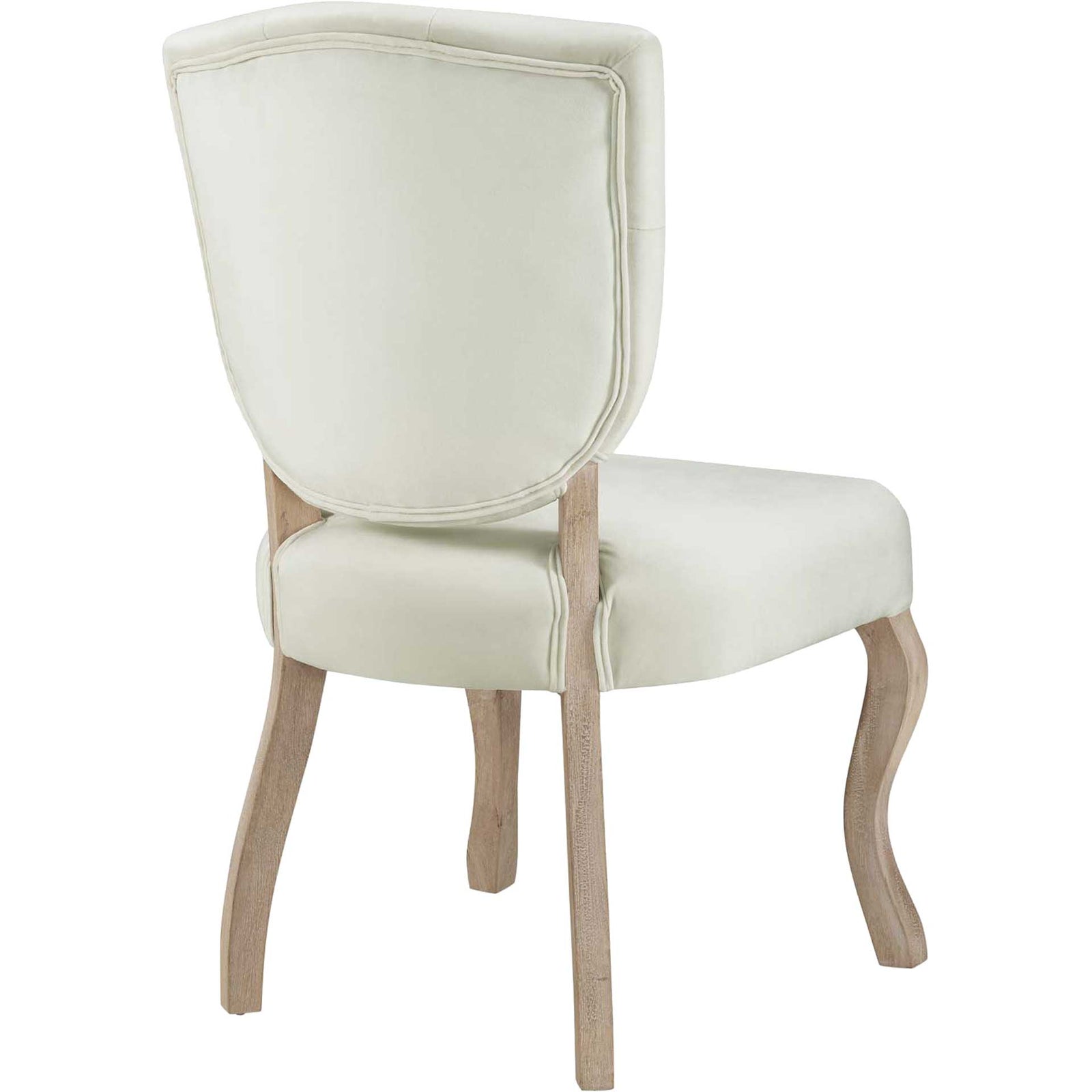 Angie Velvet Dining Side Chair Ivory
