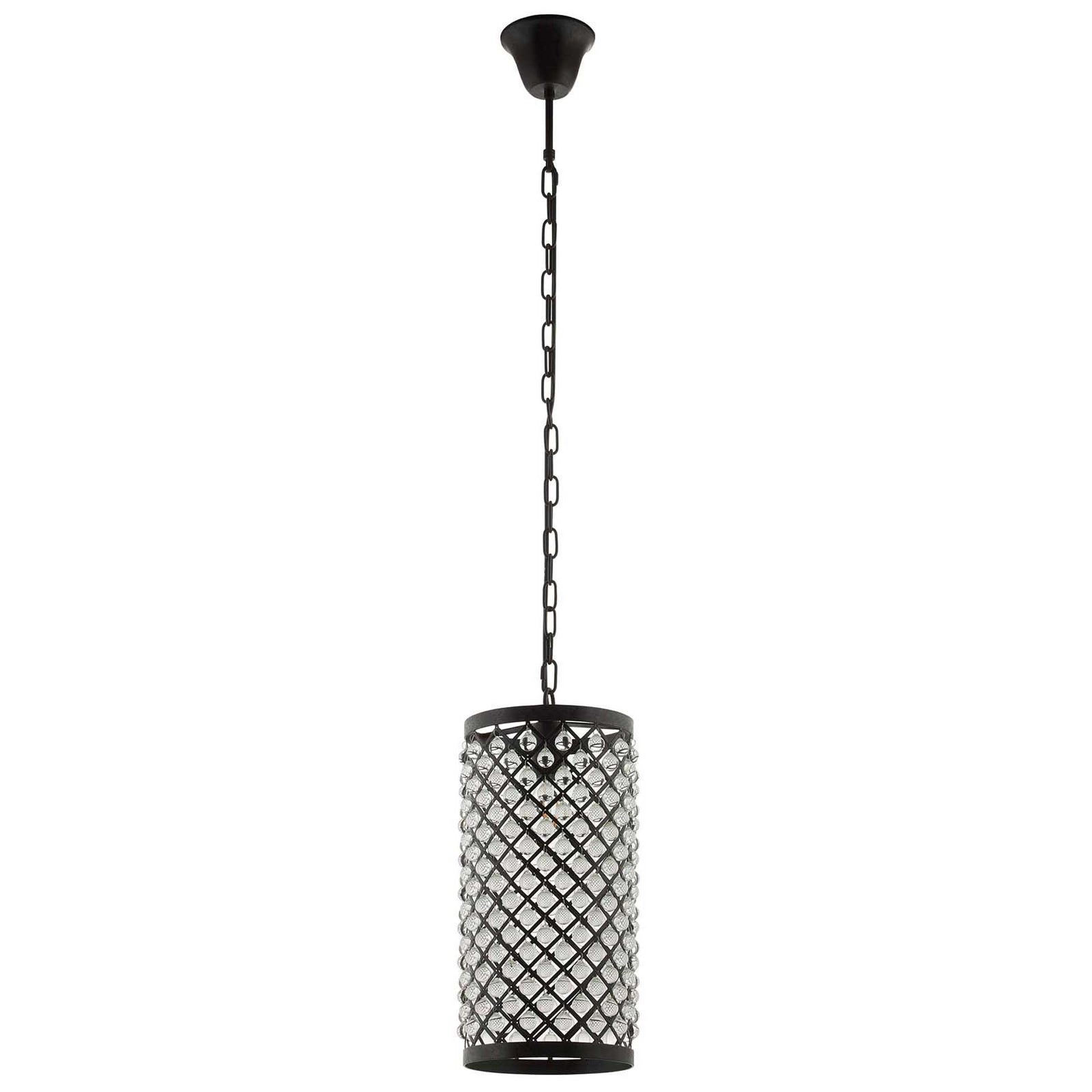 Remington Glass and Metal Pendant Chandelier Black