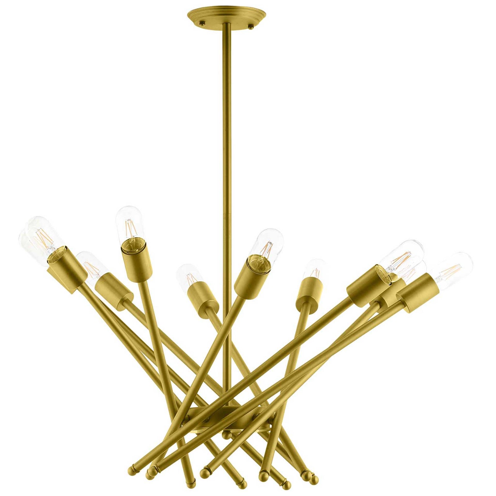 Cicely Brass Metal Pendant Light Gold