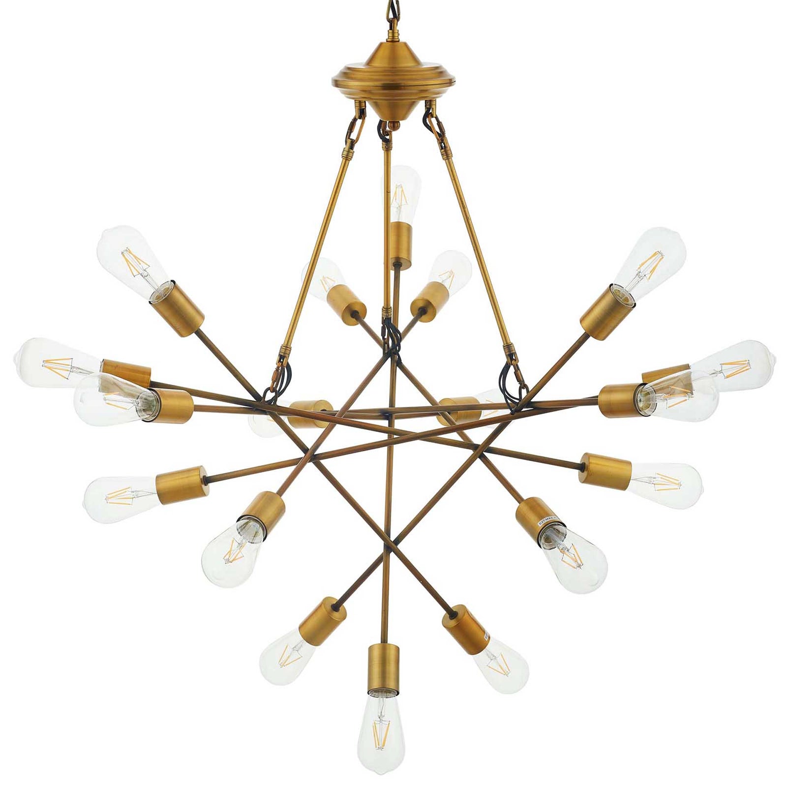 Roselyn 18 Light Pendant Chandelier Brass Gold