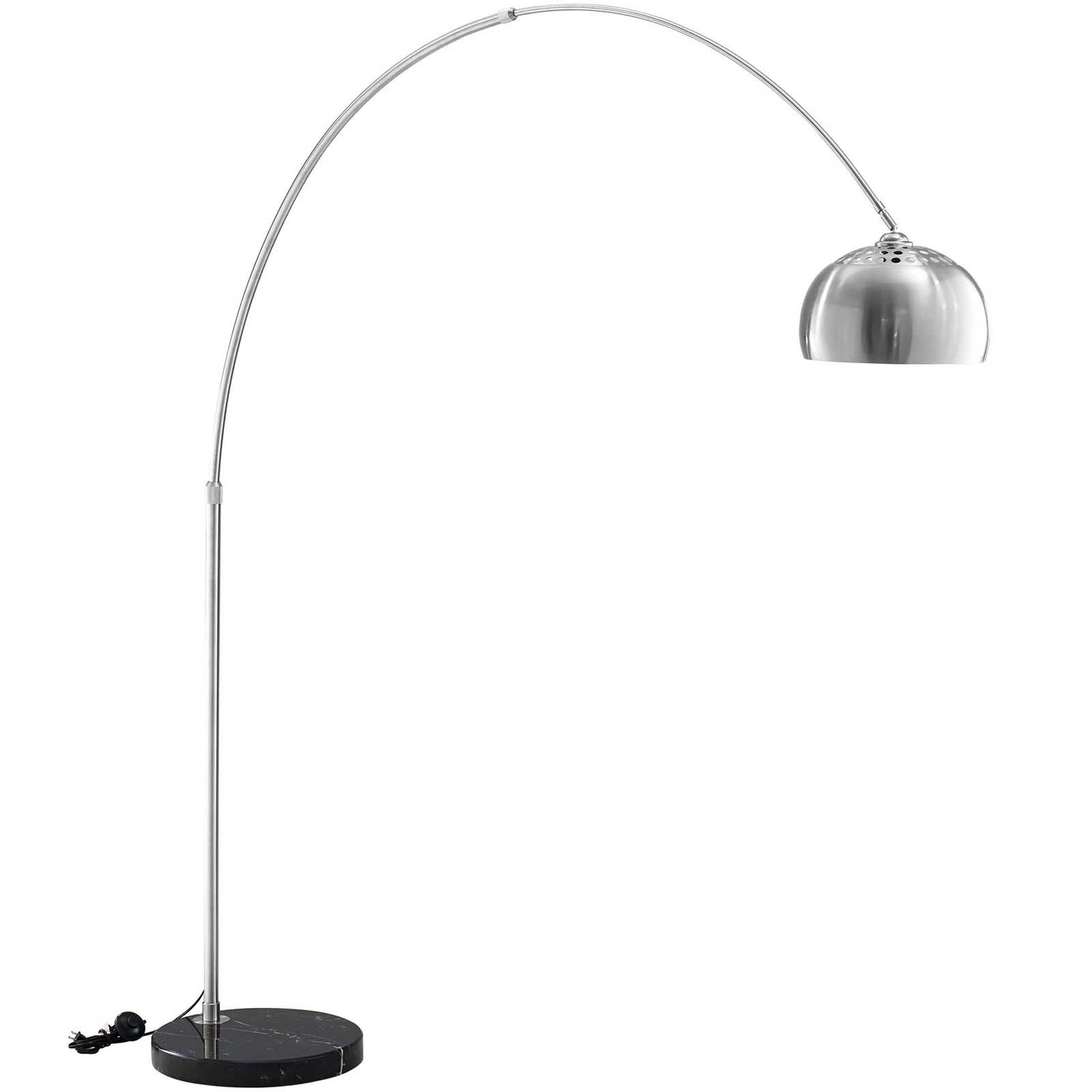 Sun Round Marble Base Floor Lamp Black