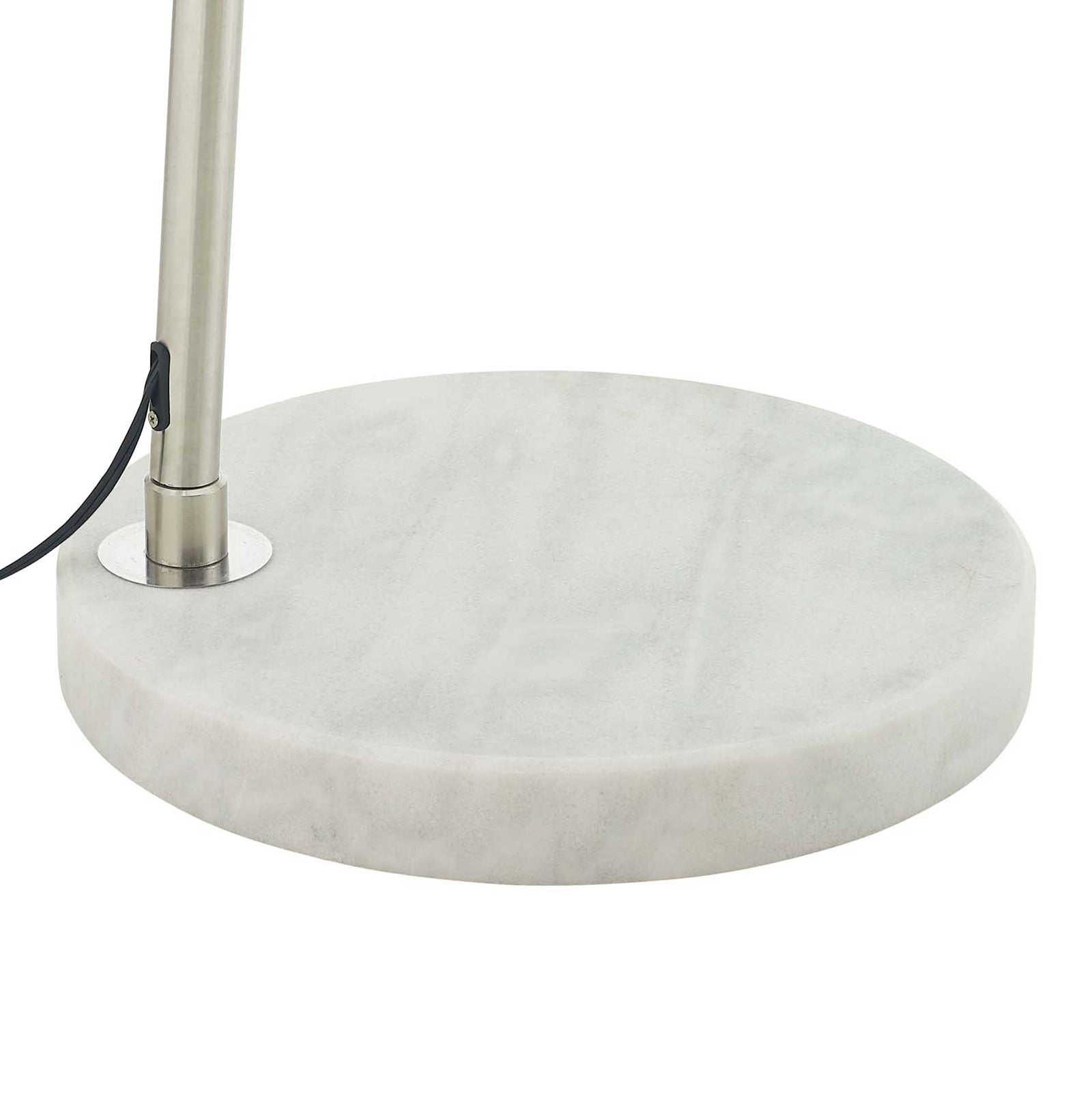 Sun Round Marble Base Floor Lamp White