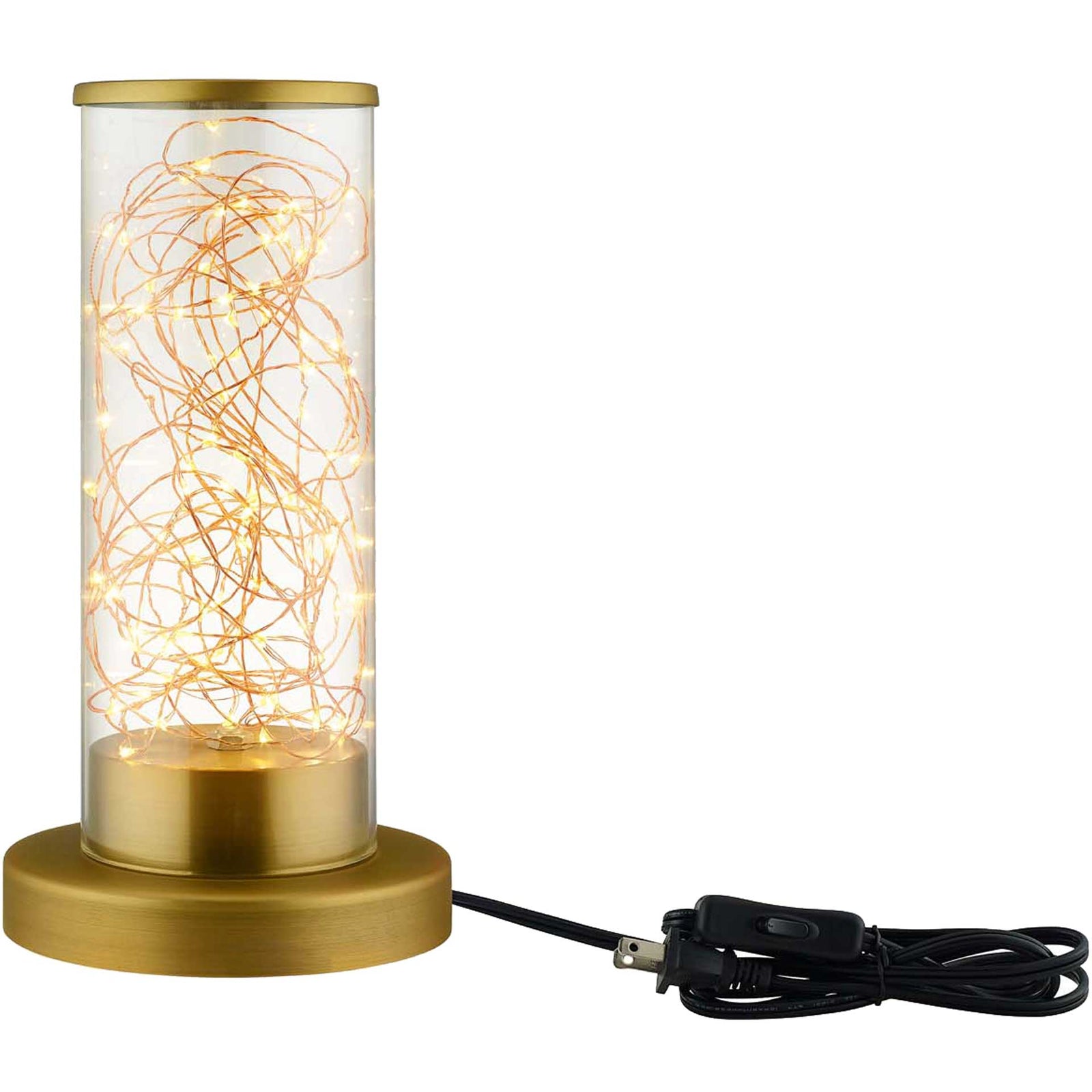 Amalia Cylindrical Table Lamp Gold/Chrome