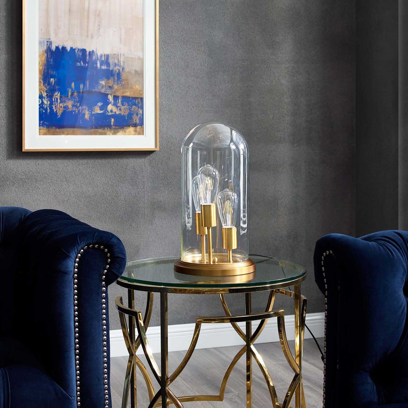 Alexis Cloche Table Lamp Brass Gold