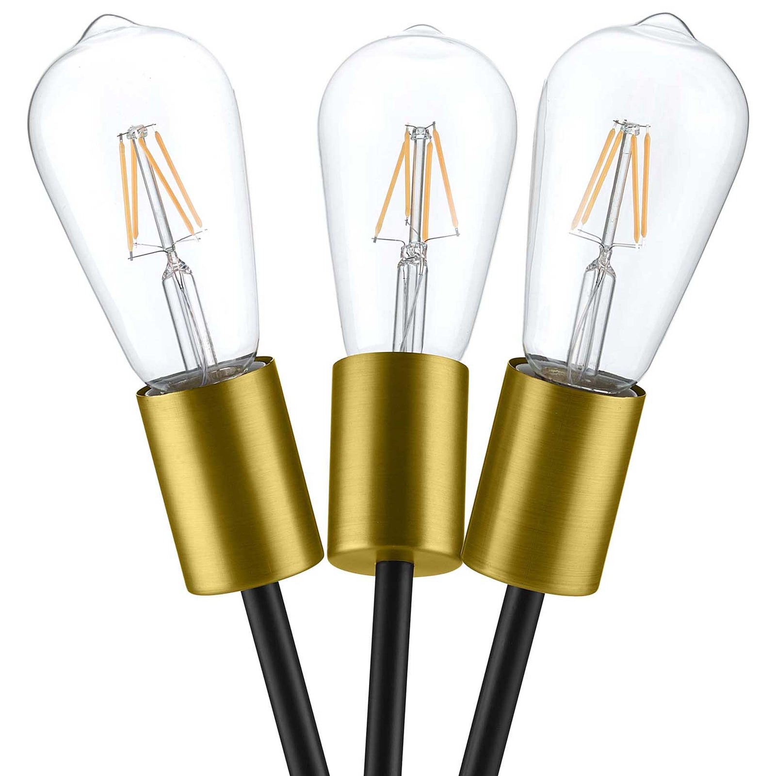 Bethany Brass Metal Table Lamp Black/Gold