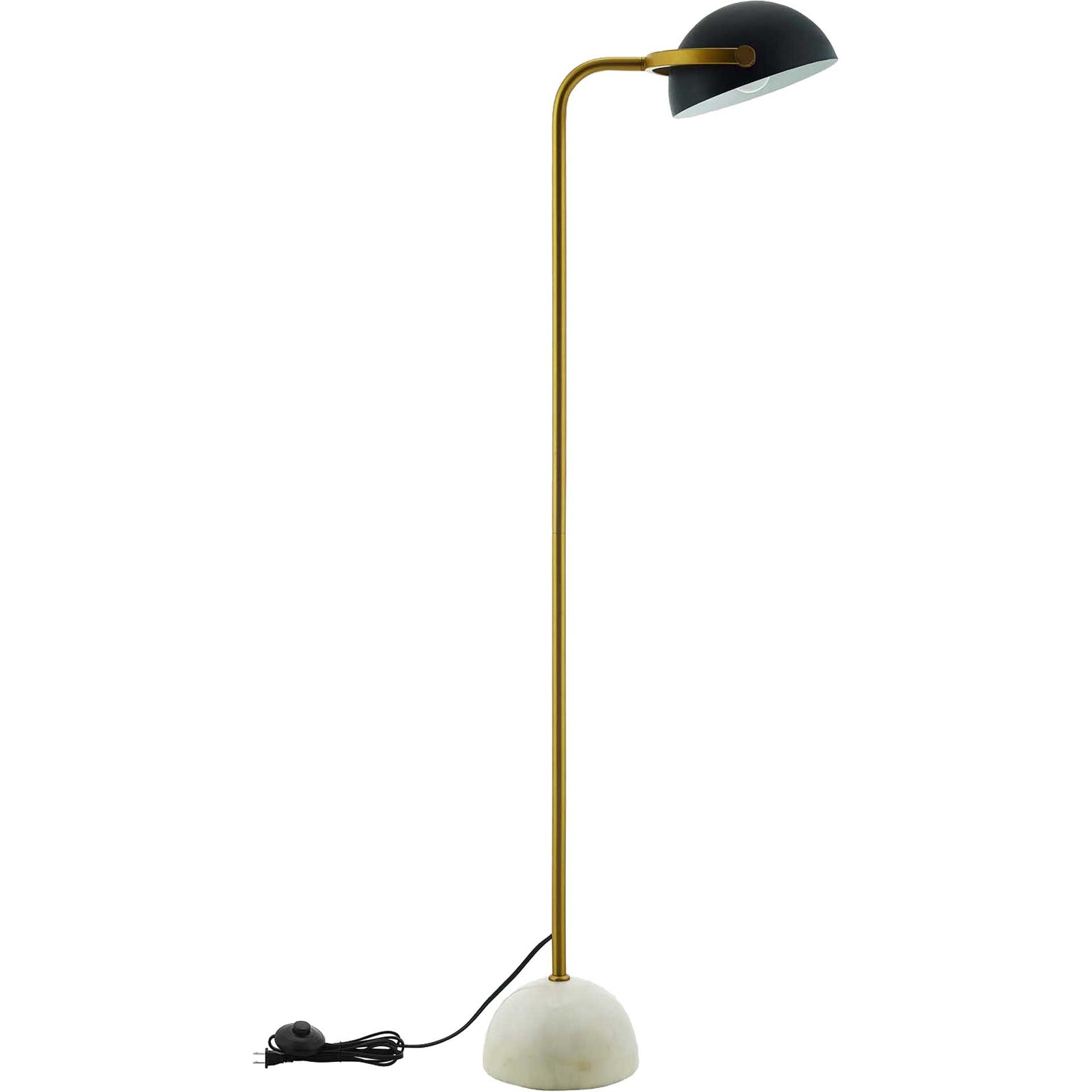 Carson Bronze and White Marble Floor Lamp Bronze/White