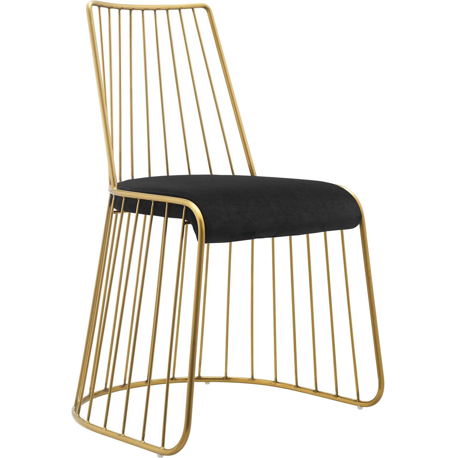 Ruth Velvet Dining Chair Gold/Black