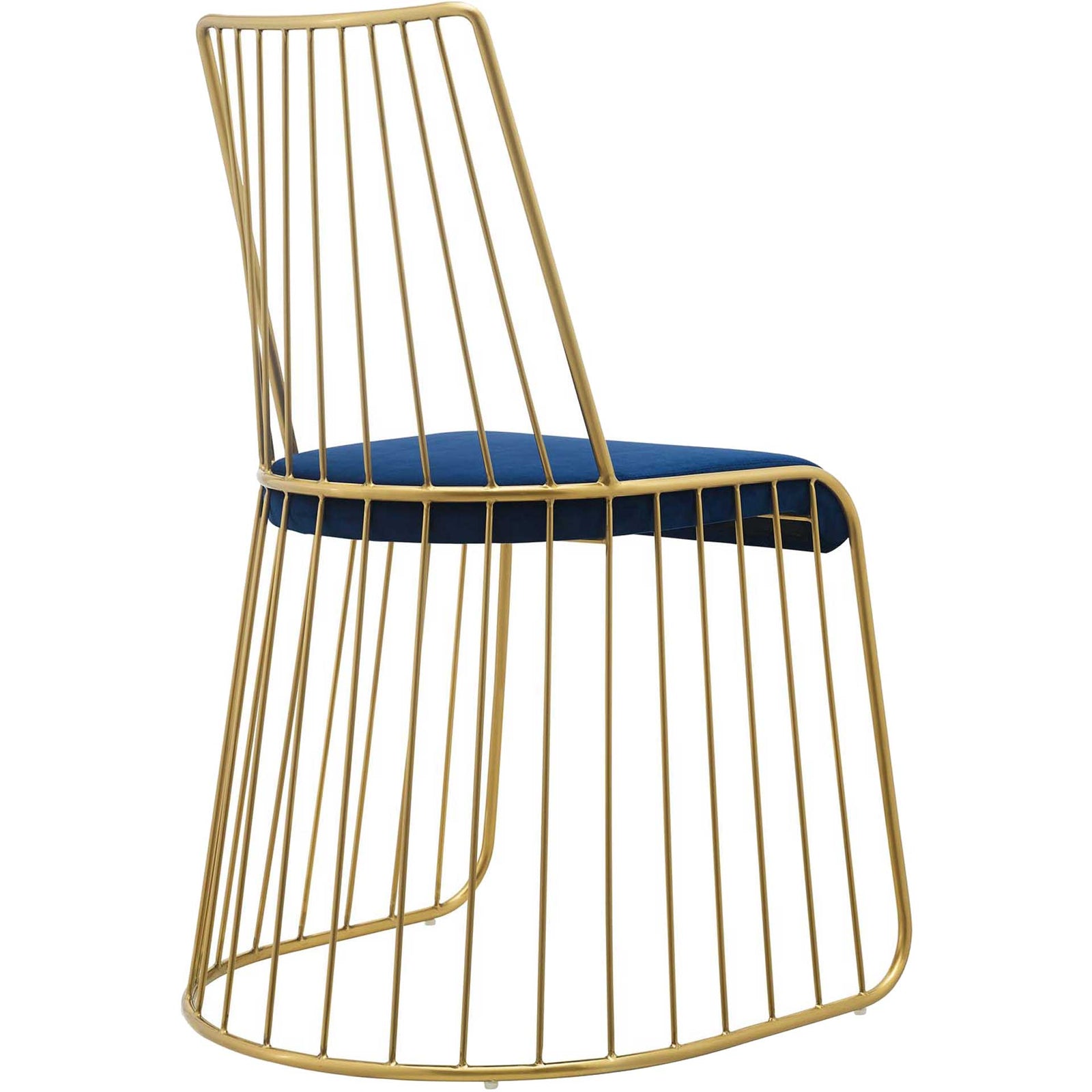 Ruth Velvet Dining Chair Gold/Navy