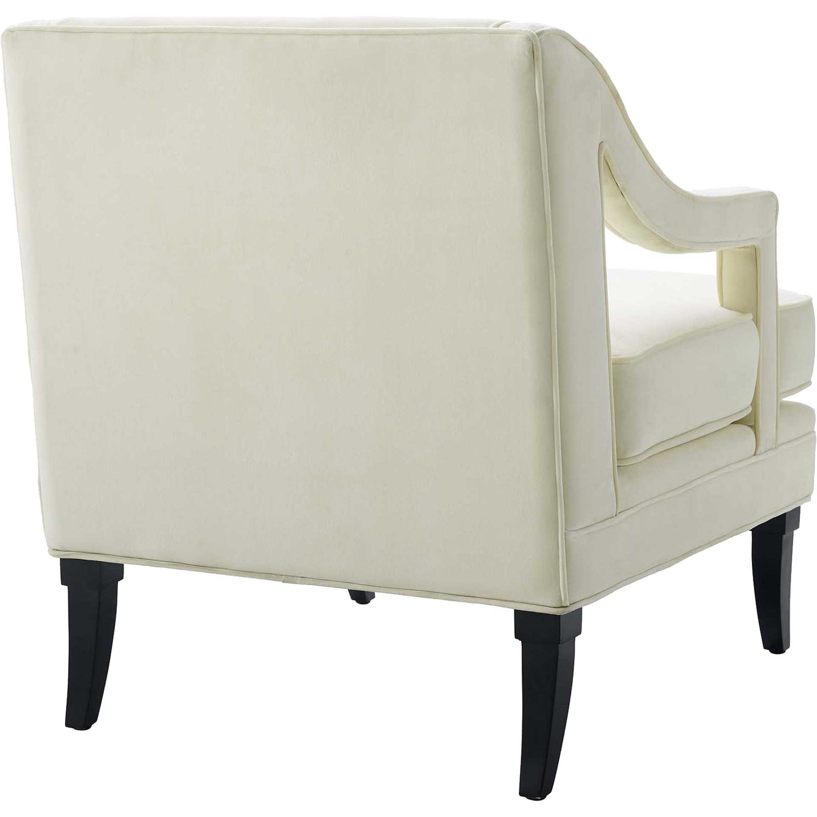 Cassandra Upholstered Velvet Armchair Ivory