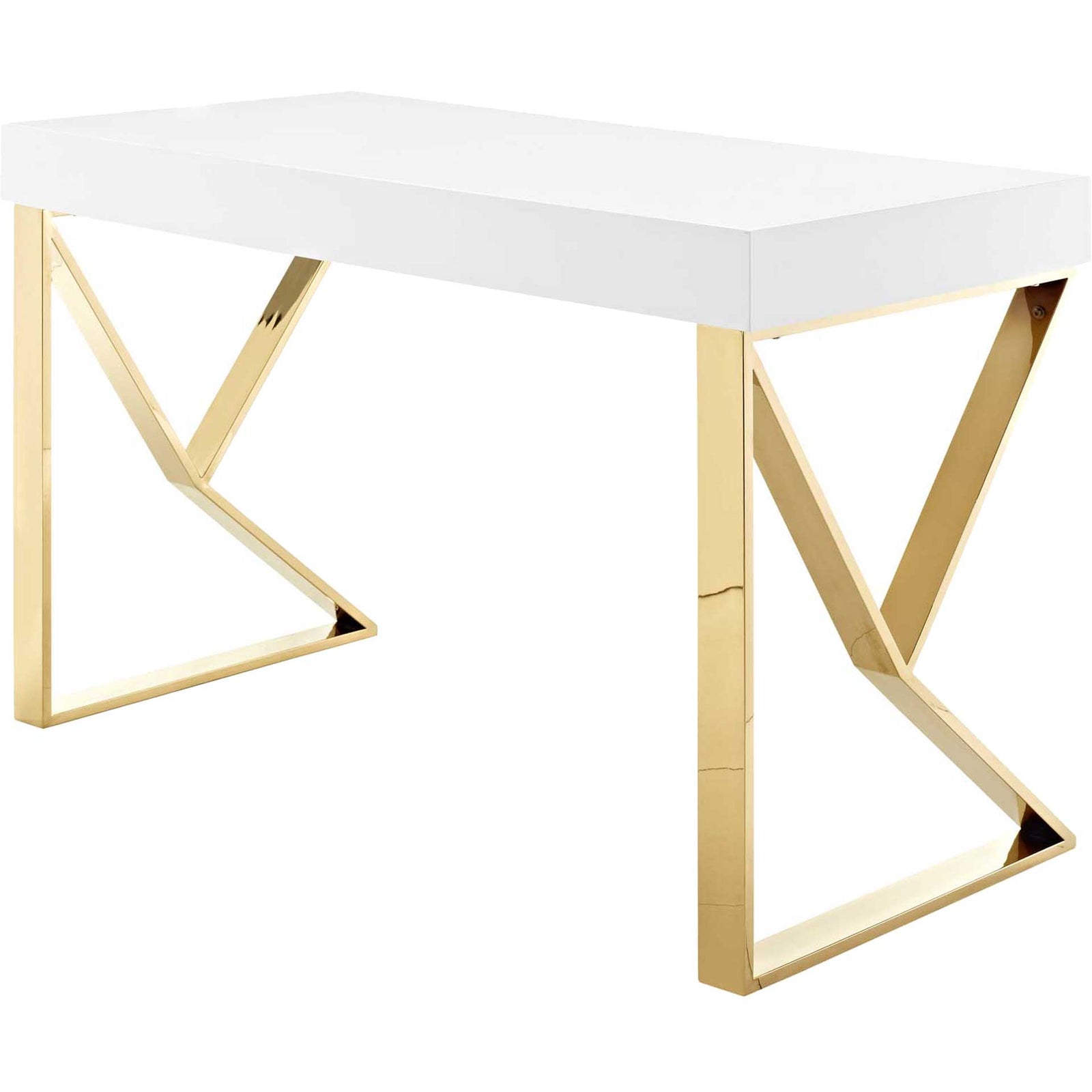 Adelaide Desk White/Gold