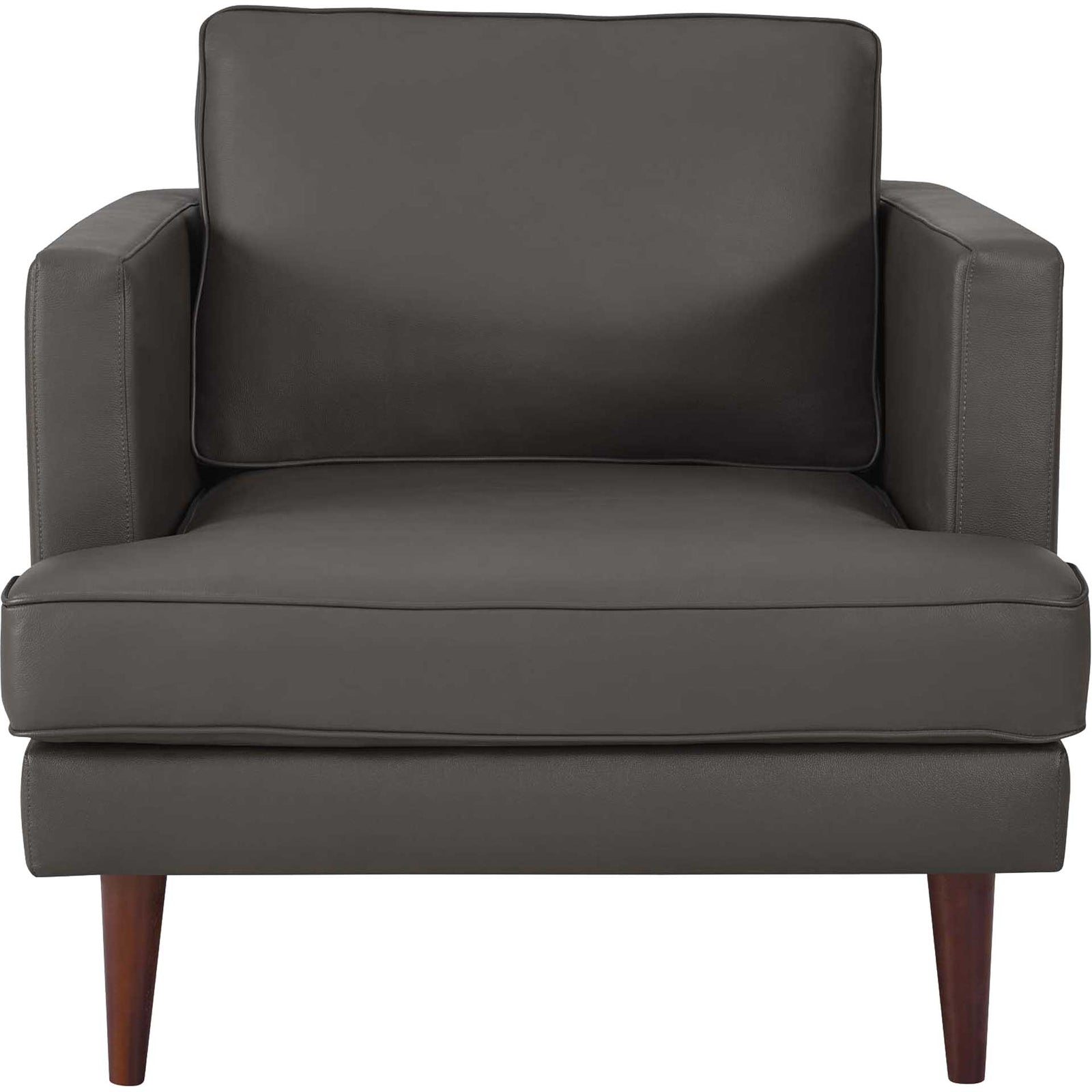 Aisley Leather Armchair Gray