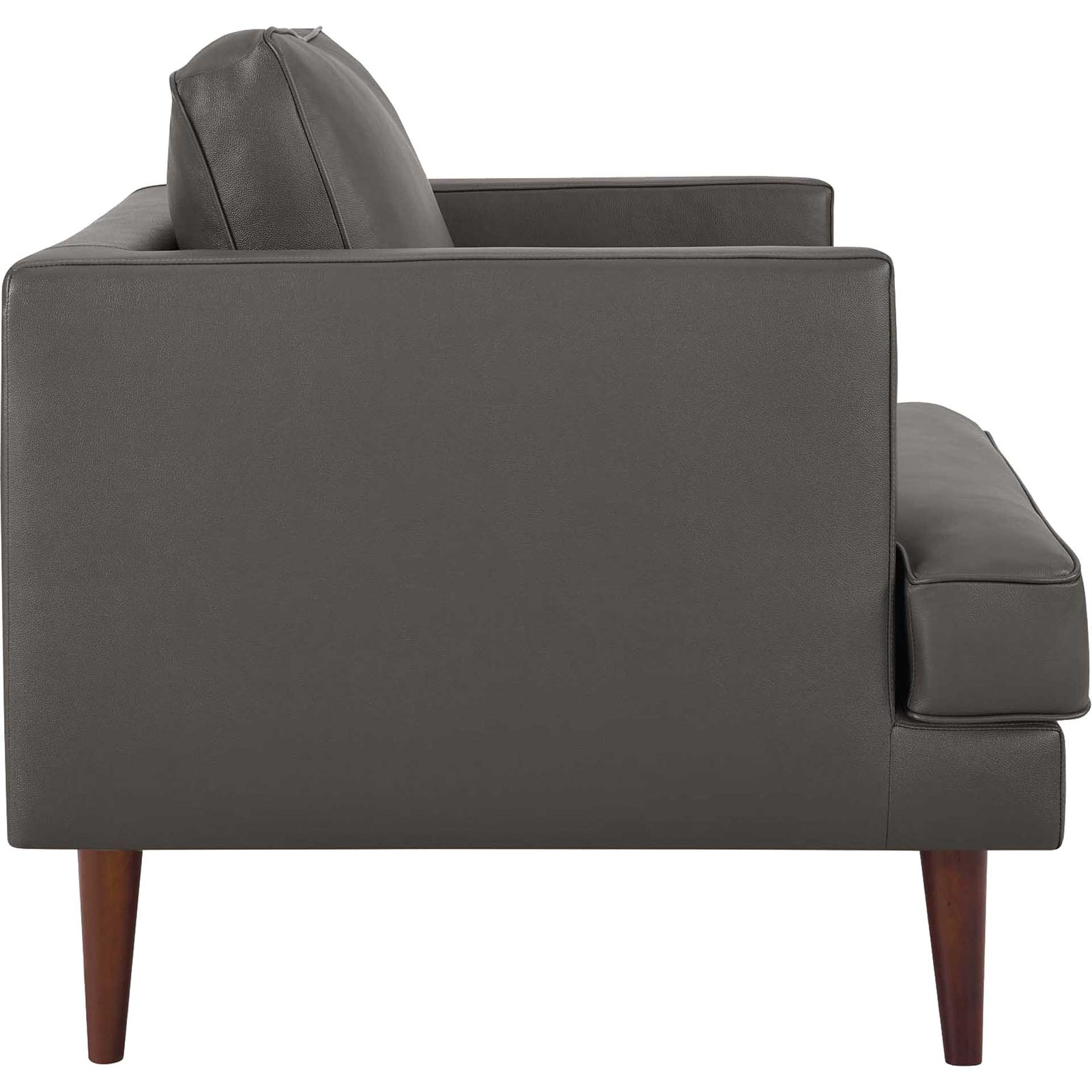 Aisley Leather Armchair Gray