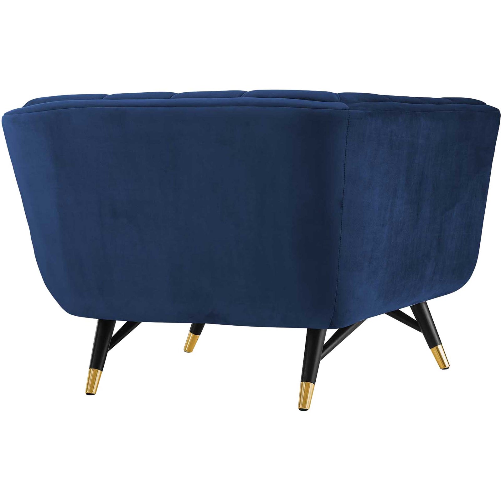 Adrianna Upholstered Velvet Armchair Midnight Blue