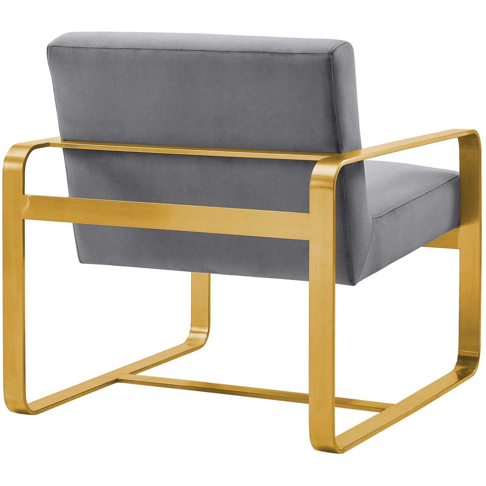 Abdiel Upholstered Velvet Armchair Gray