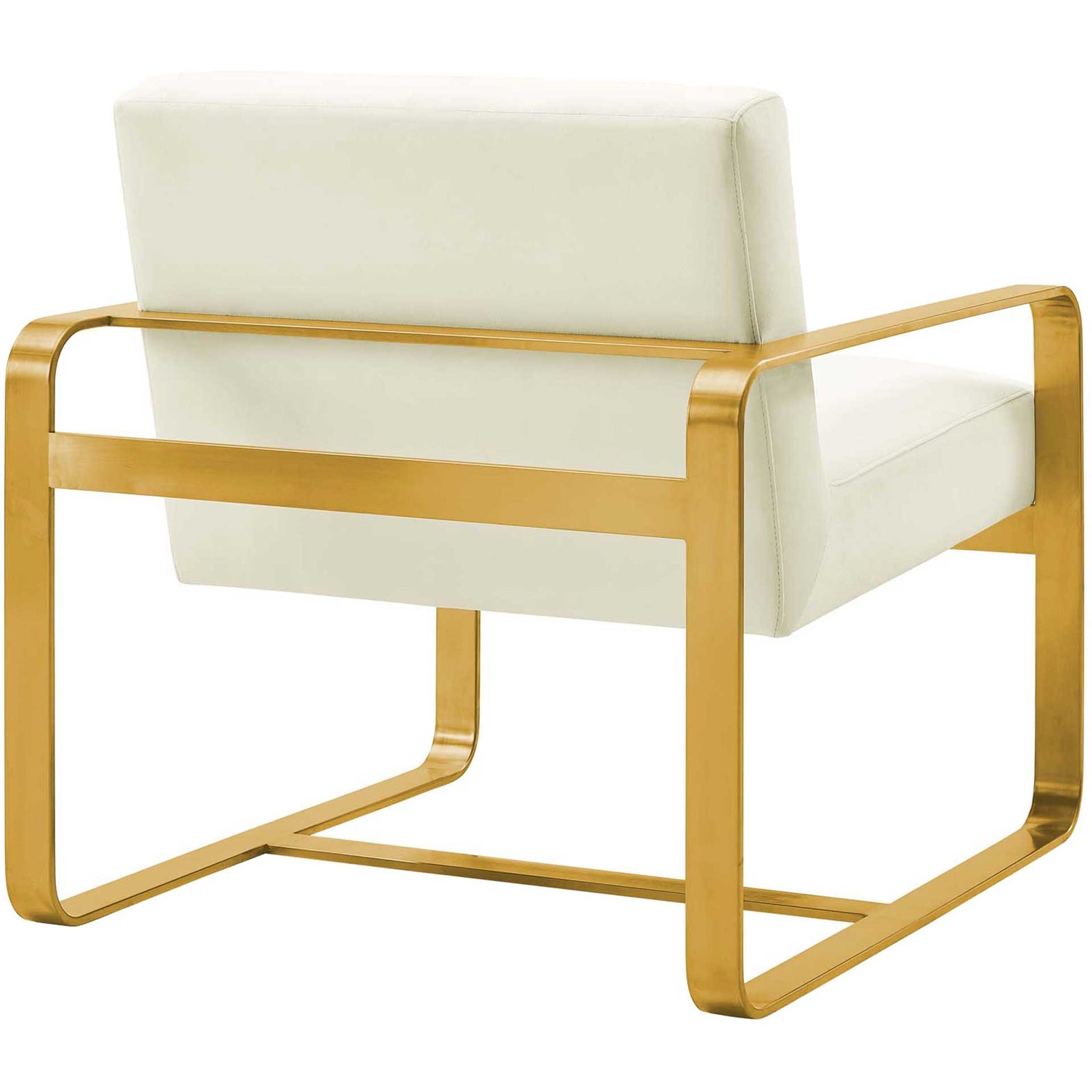 Abdiel Upholstered Velvet Armchair Ivory