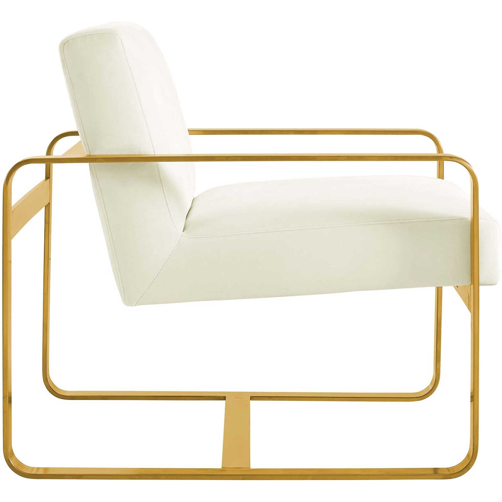 Abdiel Upholstered Velvet Armchair Ivory