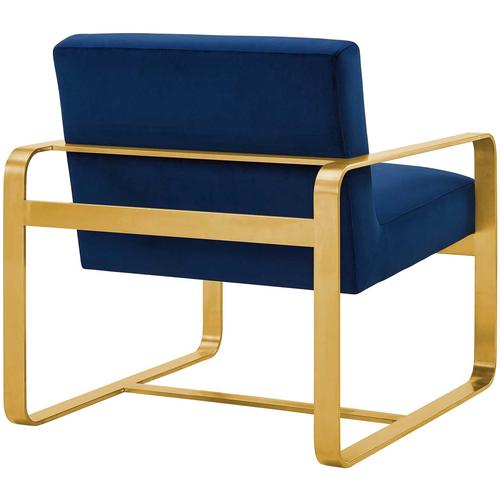 Abdiel Upholstered Velvet Armchair Navy