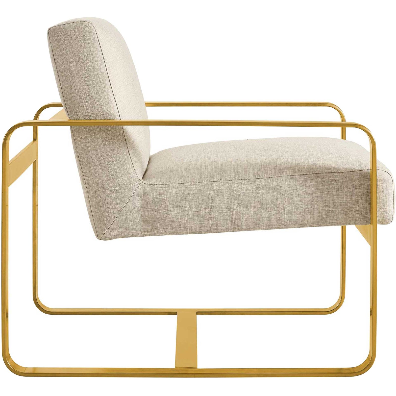 Abdiel Upholstered Fabric Armchair Beige