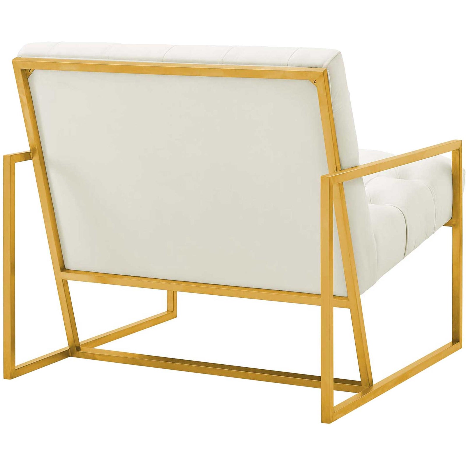 Ballston Velvet Accent Chair Ivory