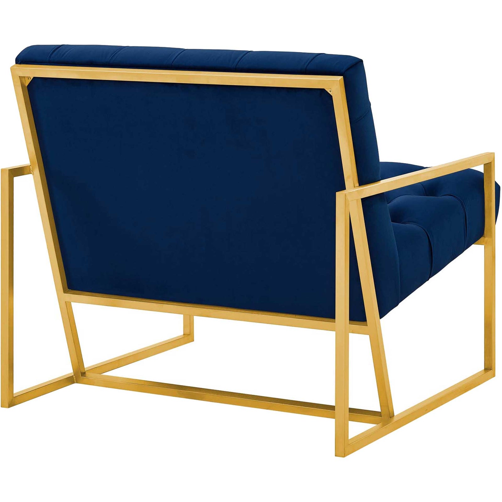 Ballston Velvet Accent Chair Navy