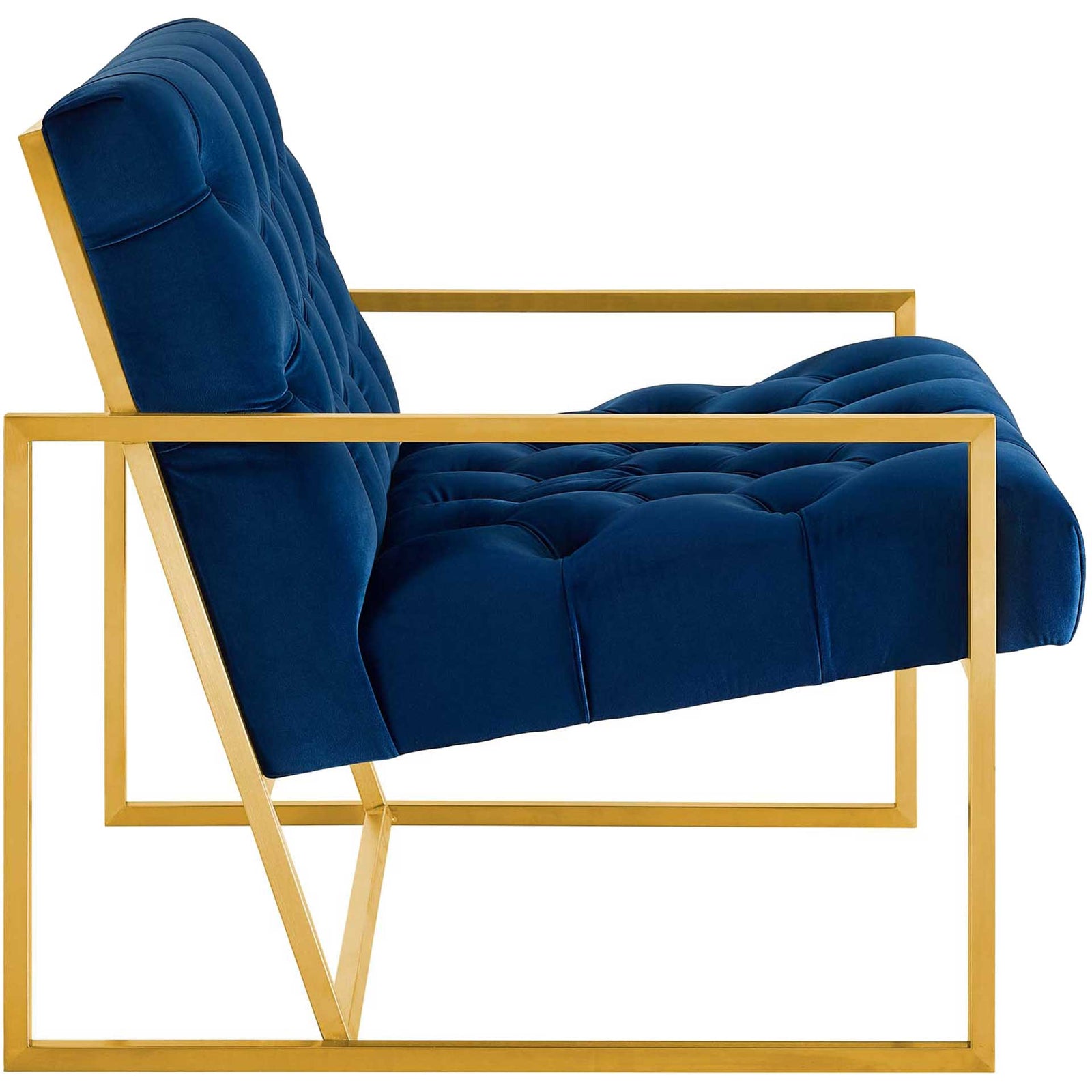 Ballston Velvet Accent Chair Navy