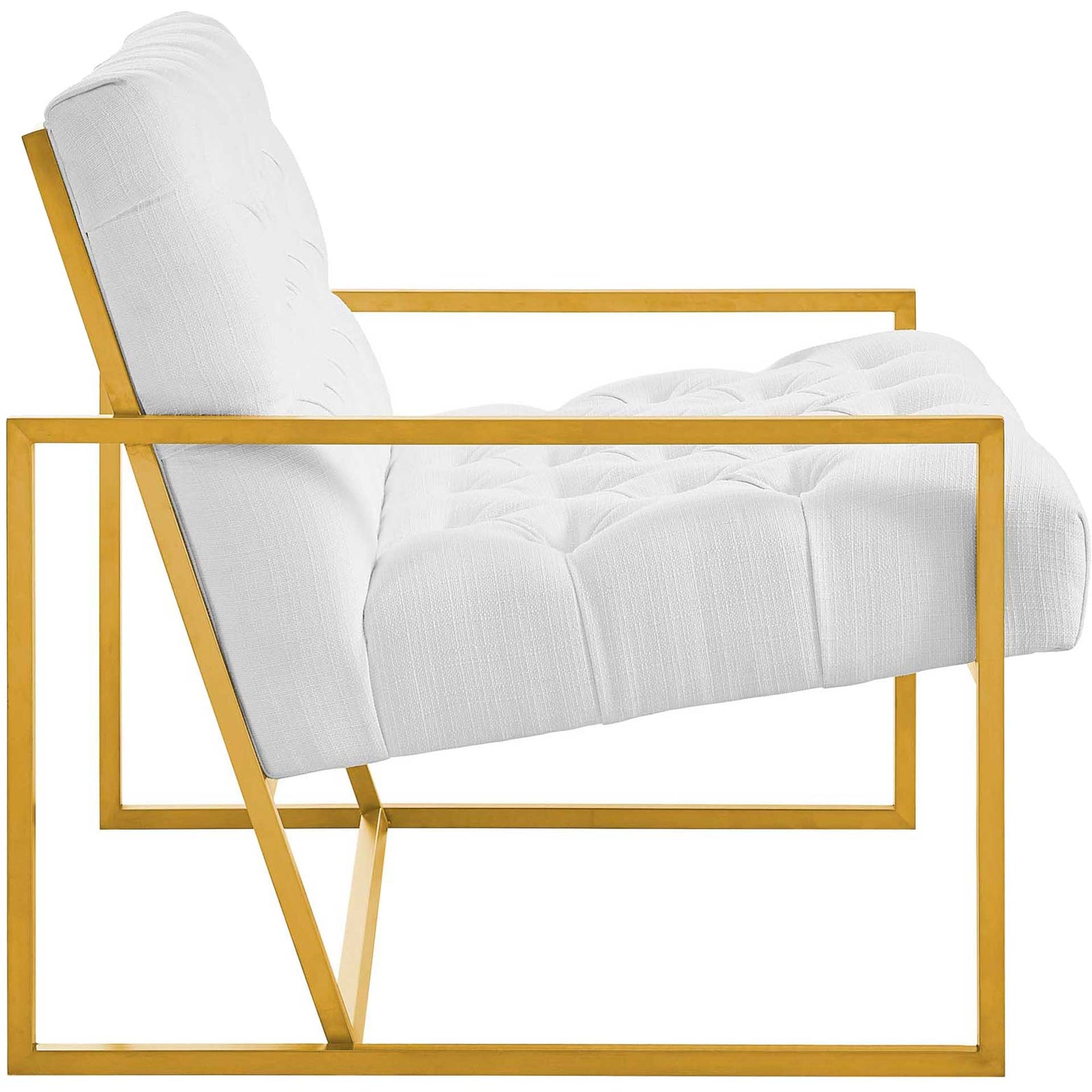 Ballston Fabric Accent Chair White