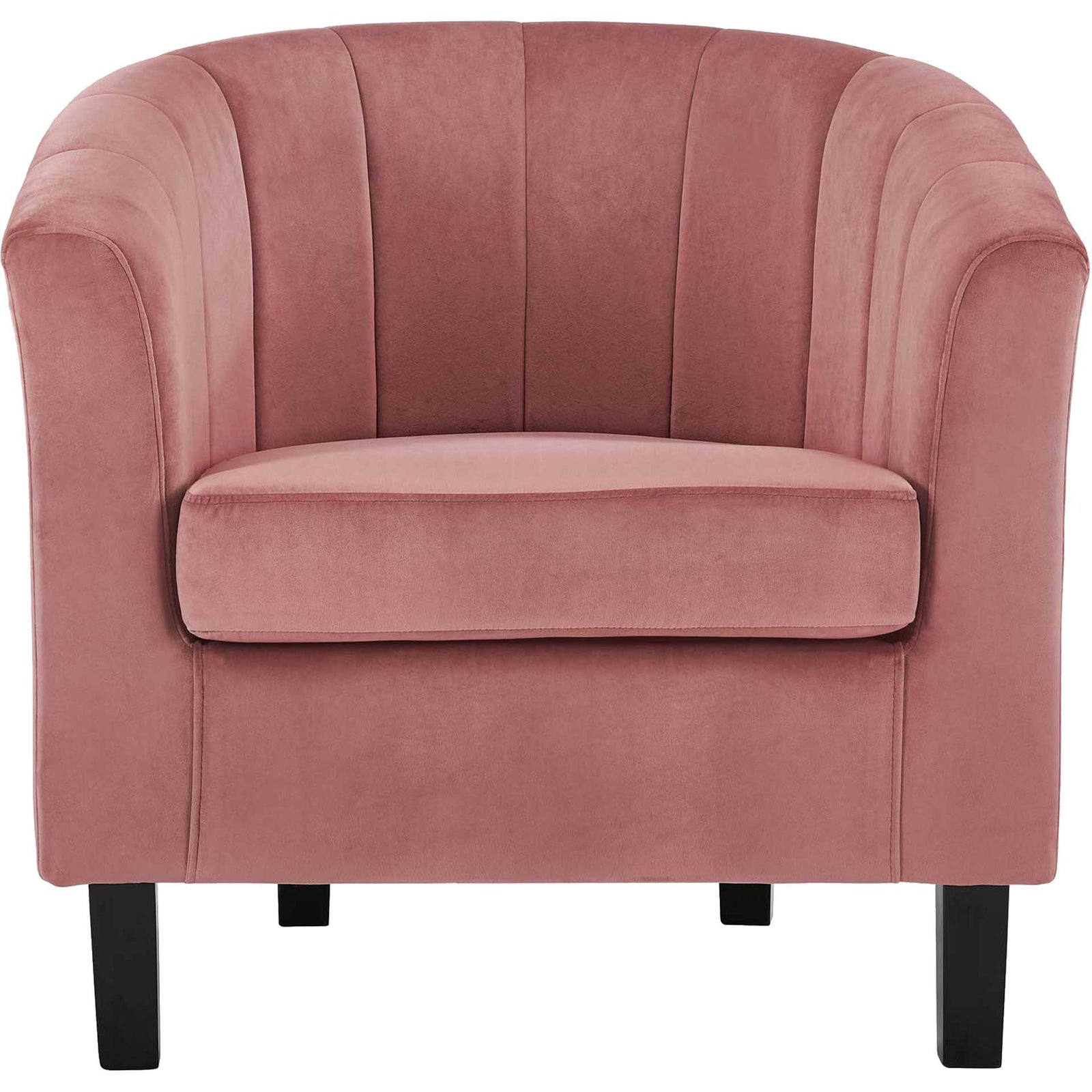 Paloma Channel Tufted Velvet Armchair Dusty Rose