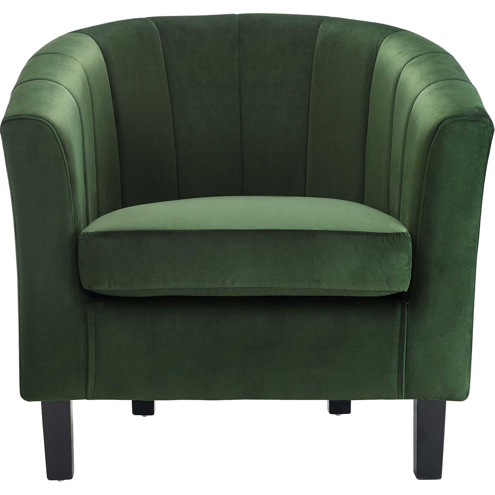 Paloma Channel Tufted Velvet Armchair Emerald