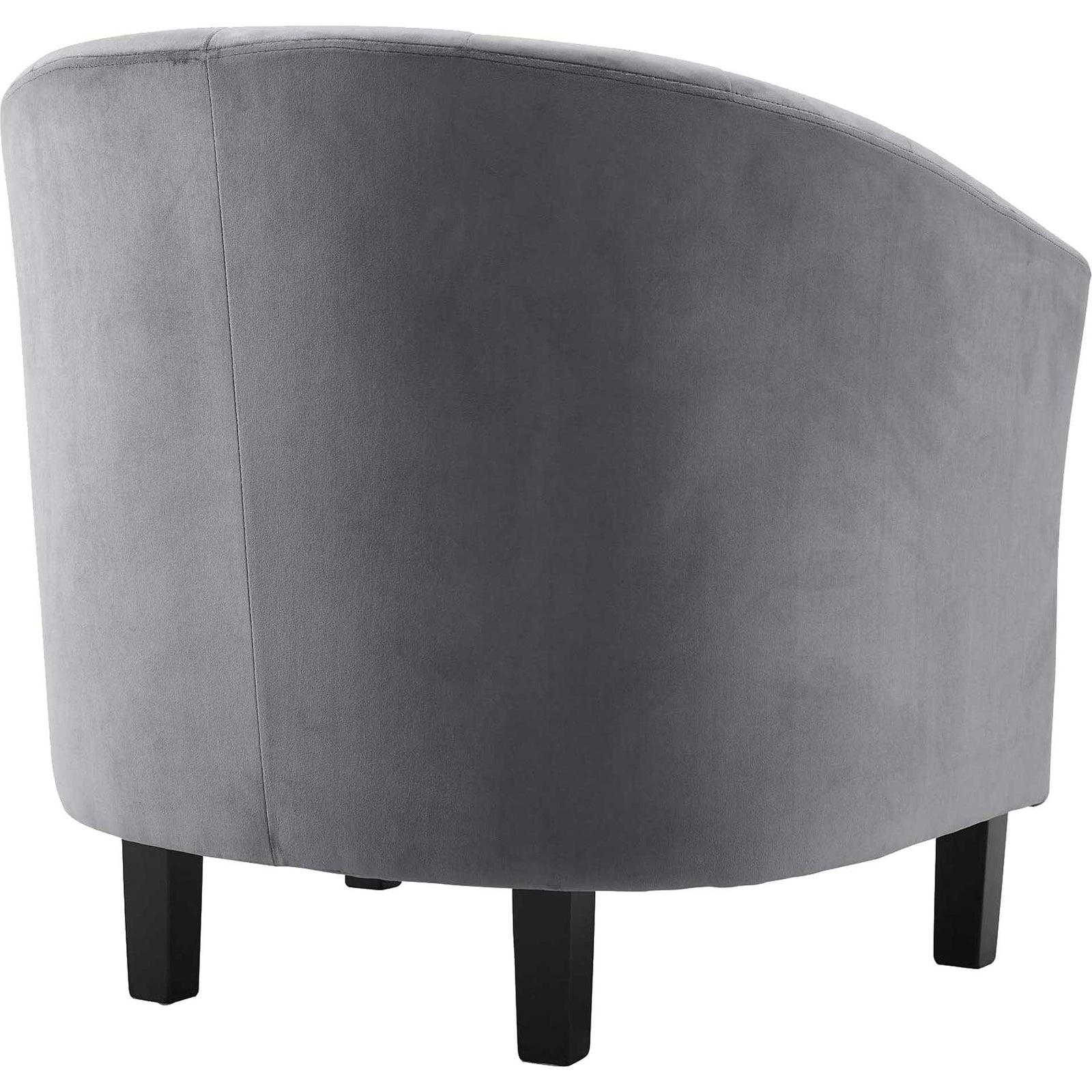 Paloma Channel Tufted Velvet Armchair Gray