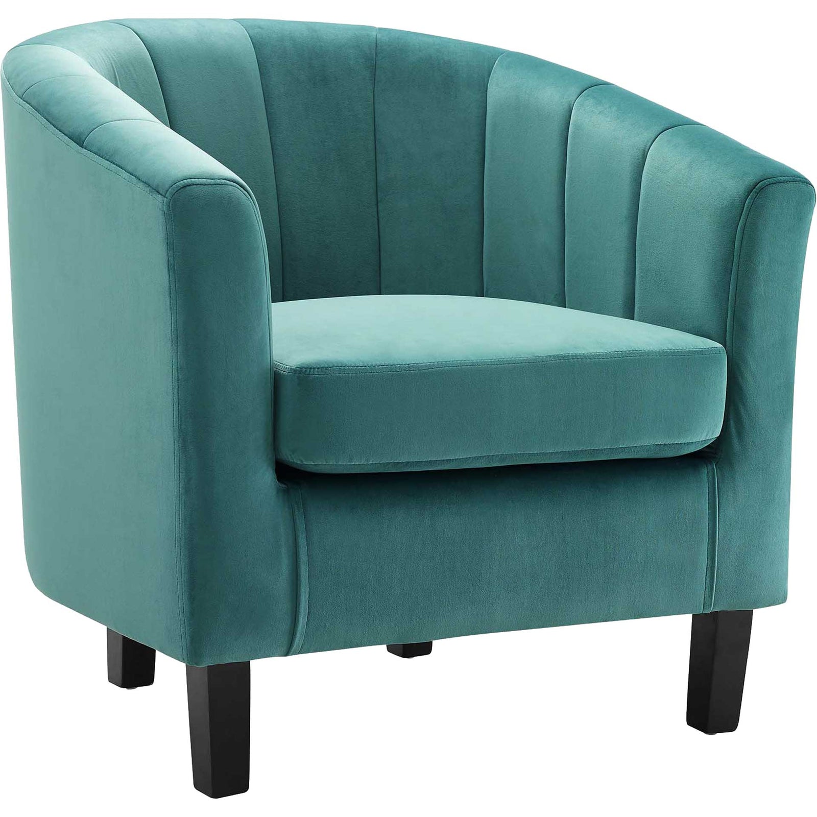 Paloma Channel Tufted Velvet Armchair Teal