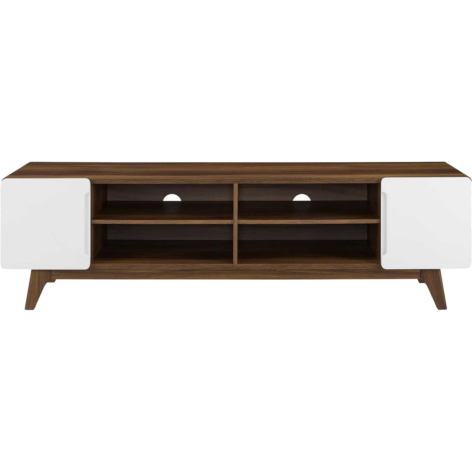 Titus Wood TV Stand Walnut/White