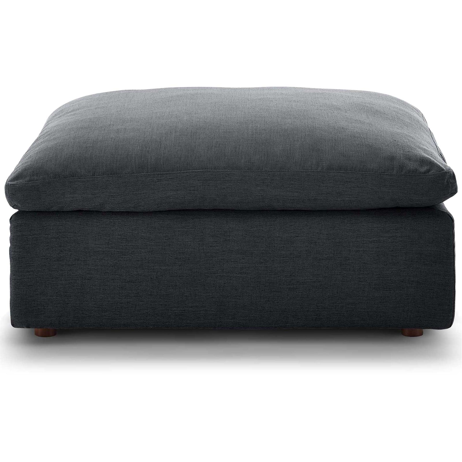 Carmen Overstuffed Ottoman Gray