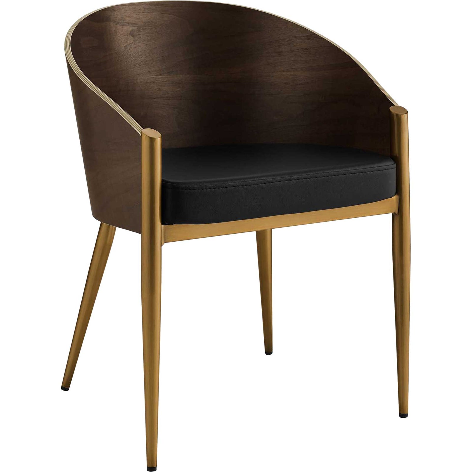 Costa Faux Leather Dining Armchair Gold