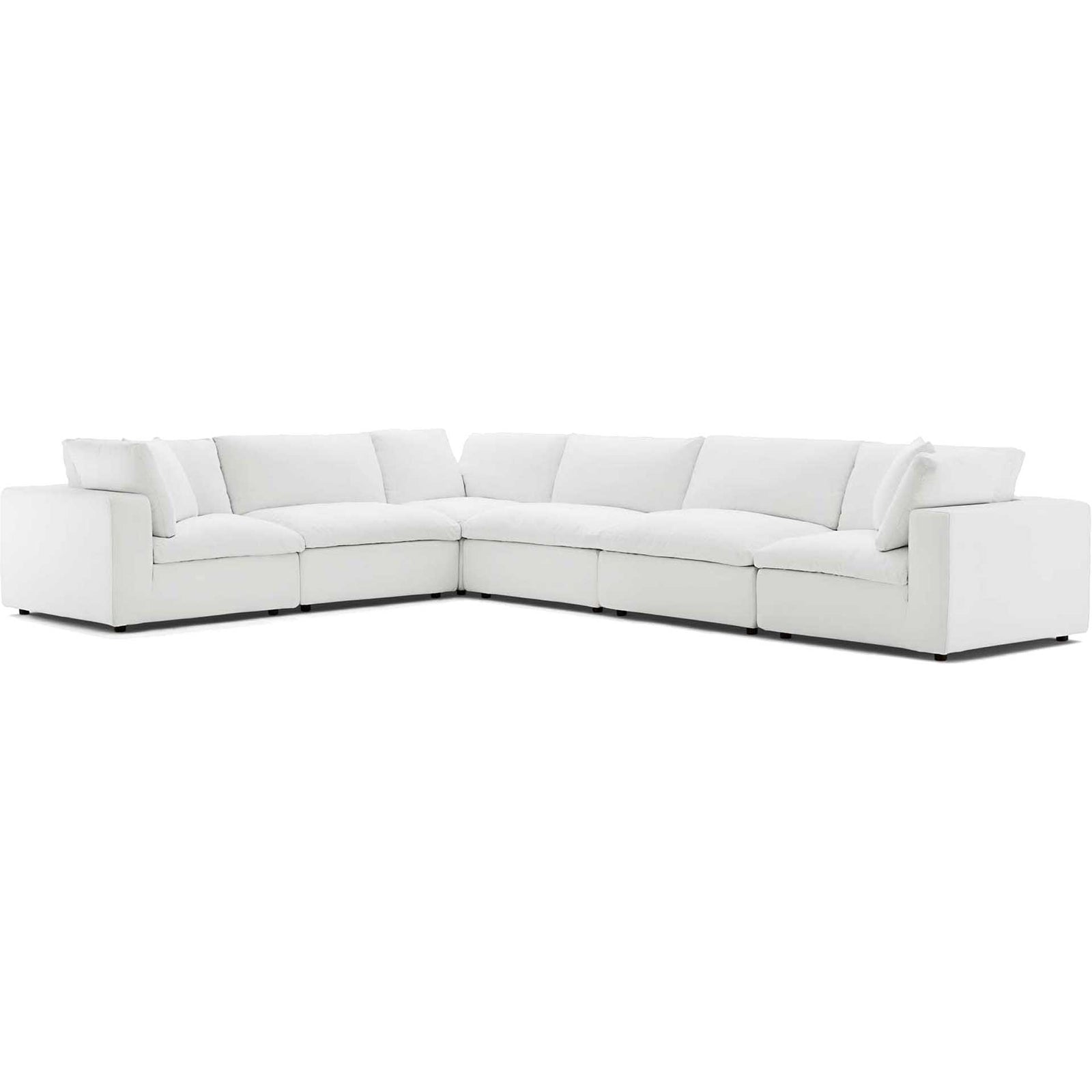 Carmen 6 Piece Modular Sectional Sofa White