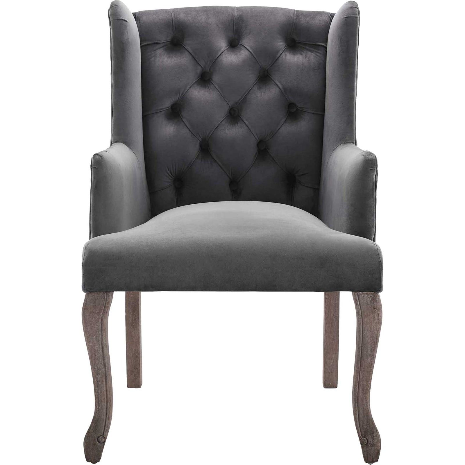 Remy Velvet Armchair Gray