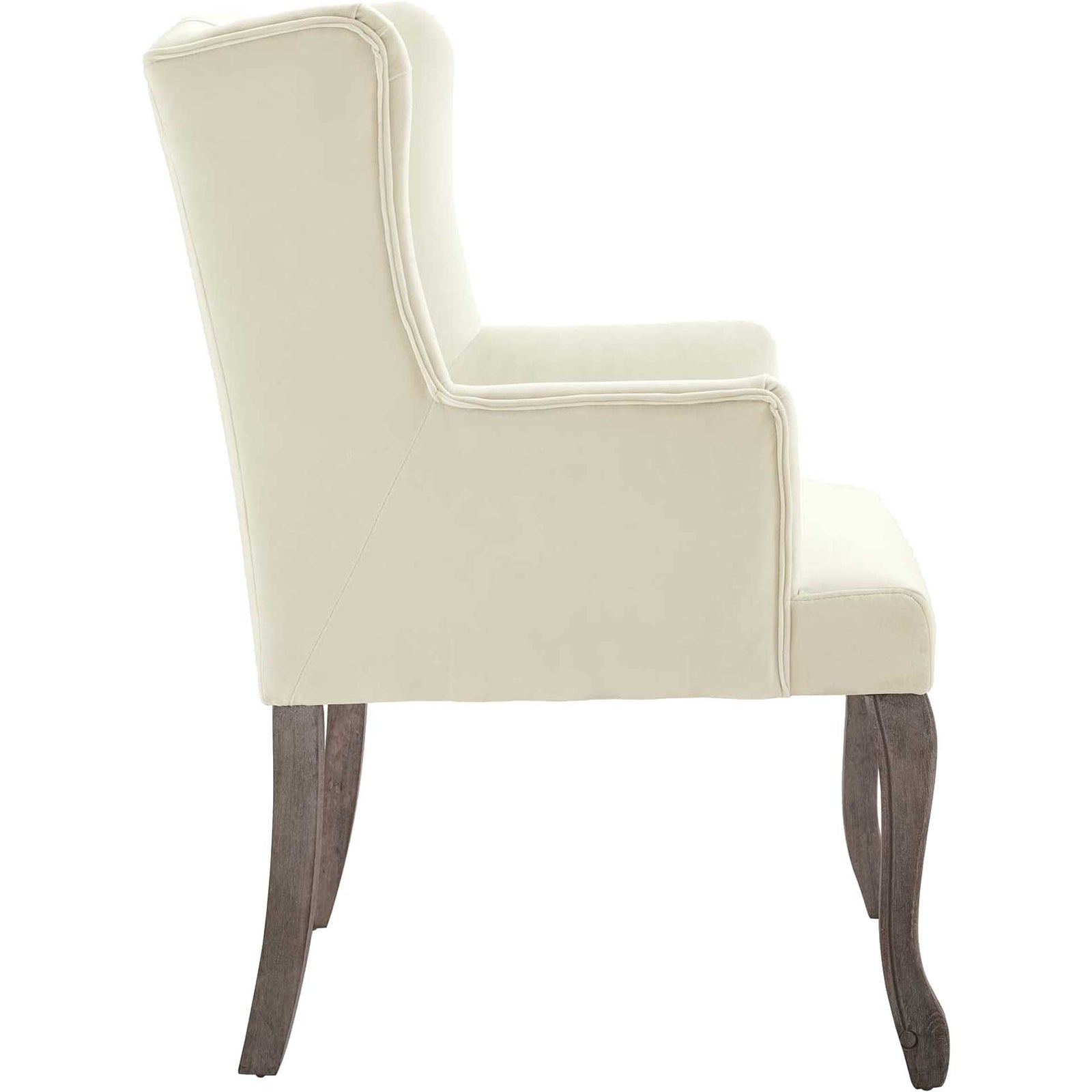 Remy Velvet Armchair Ivory