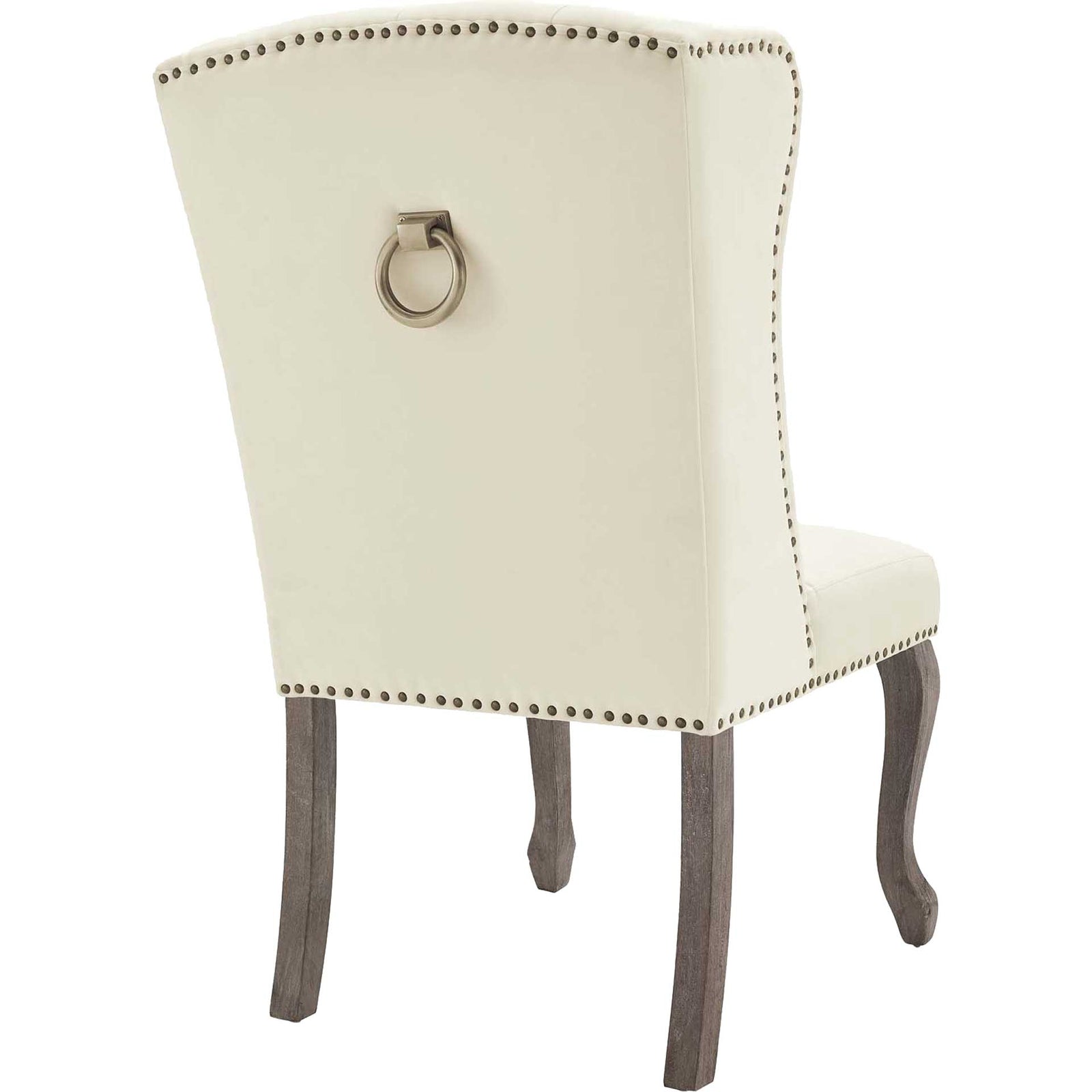 Andy Velvet Side Chair Ivory
