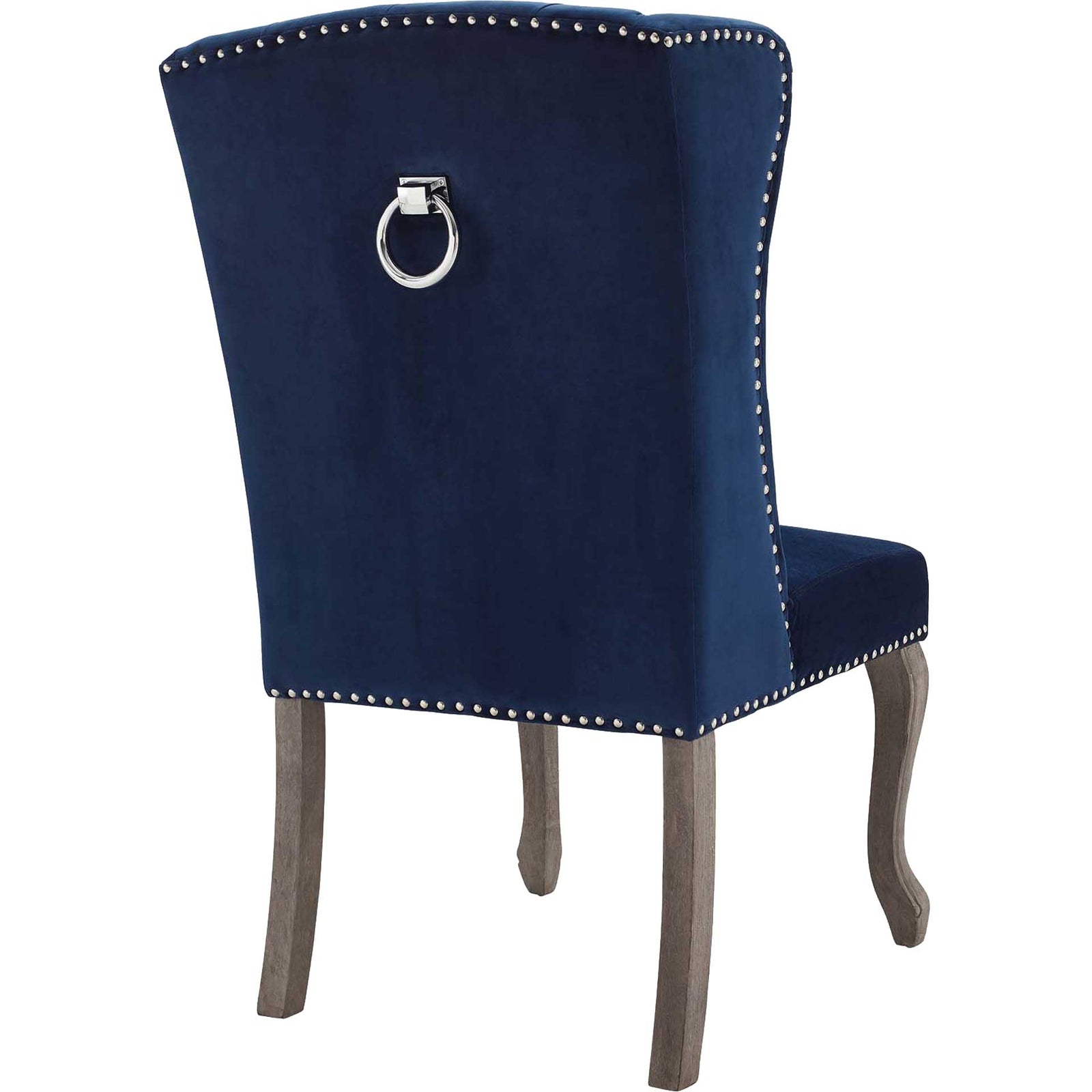 Andy Velvet Side Chair Navy