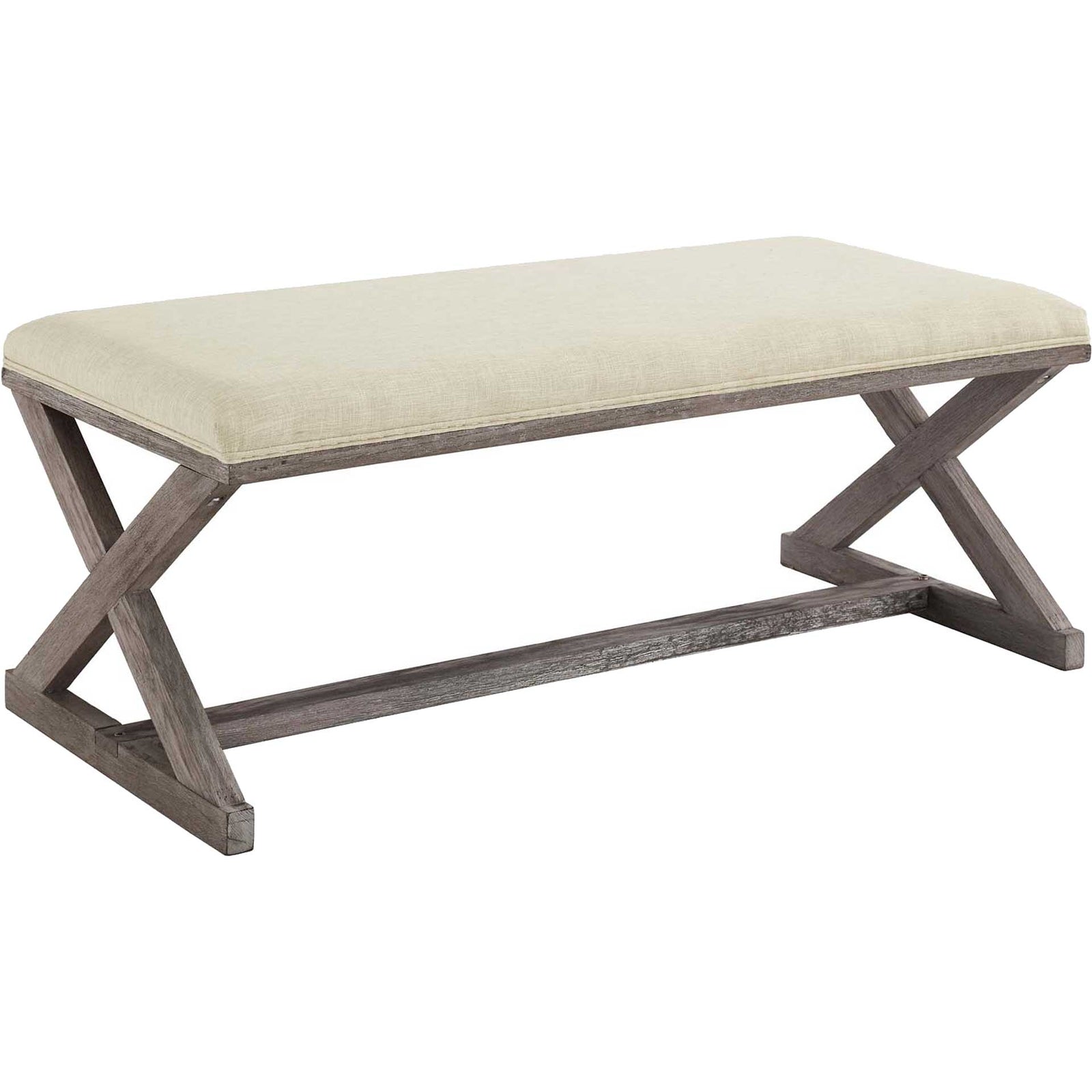 Park X-Brace Fabric Bench Beige