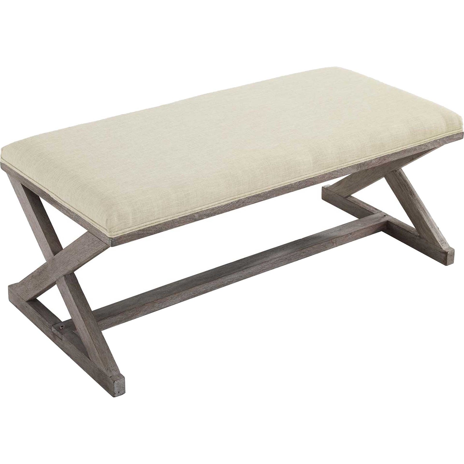 Park X-Brace Fabric Bench Beige