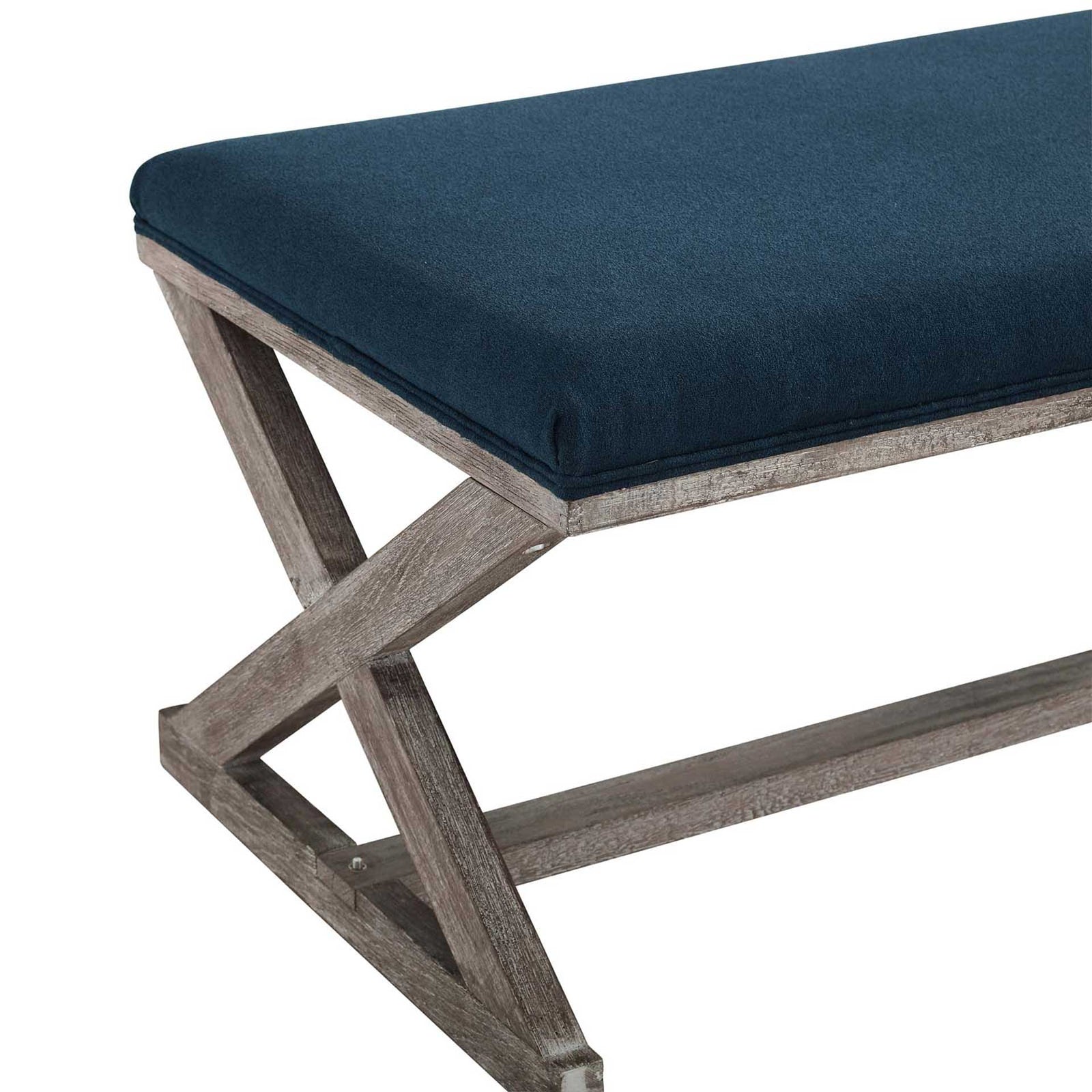 Park X-Brace Fabric Bench Navy