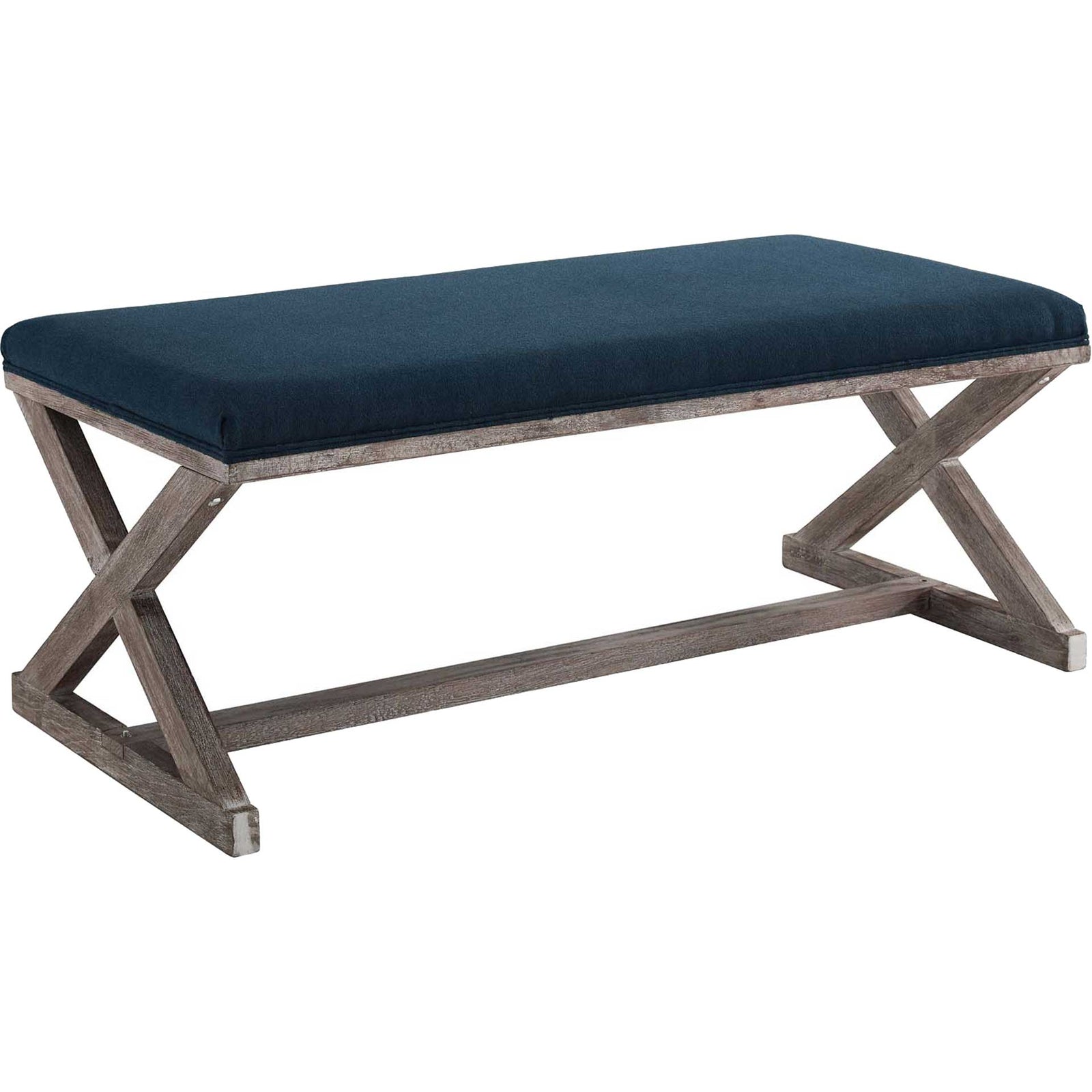 Park X-Brace Fabric Bench Navy