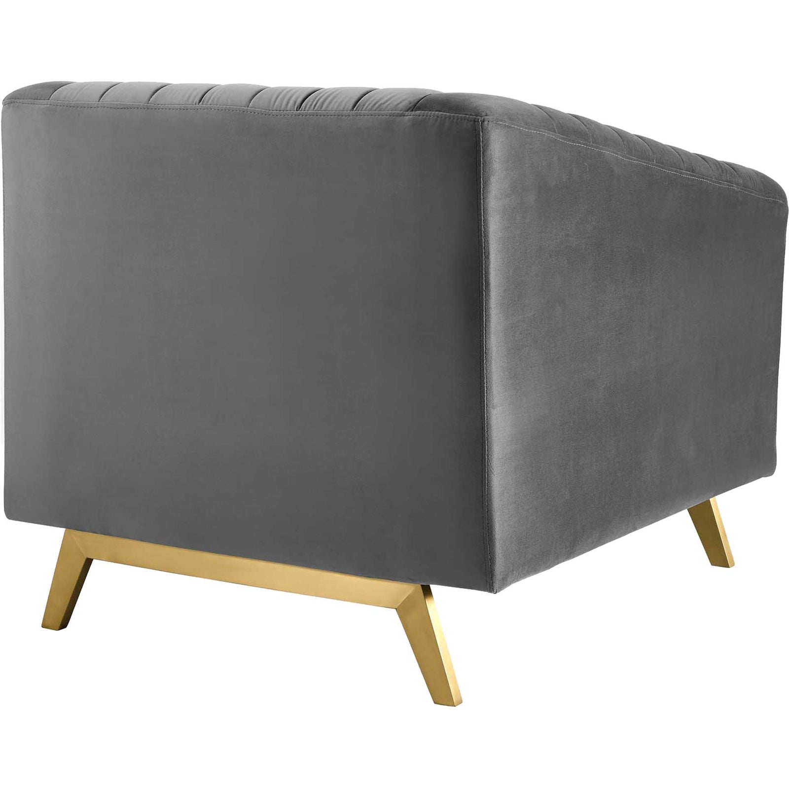 Vanessa Velvet Armchair Gray