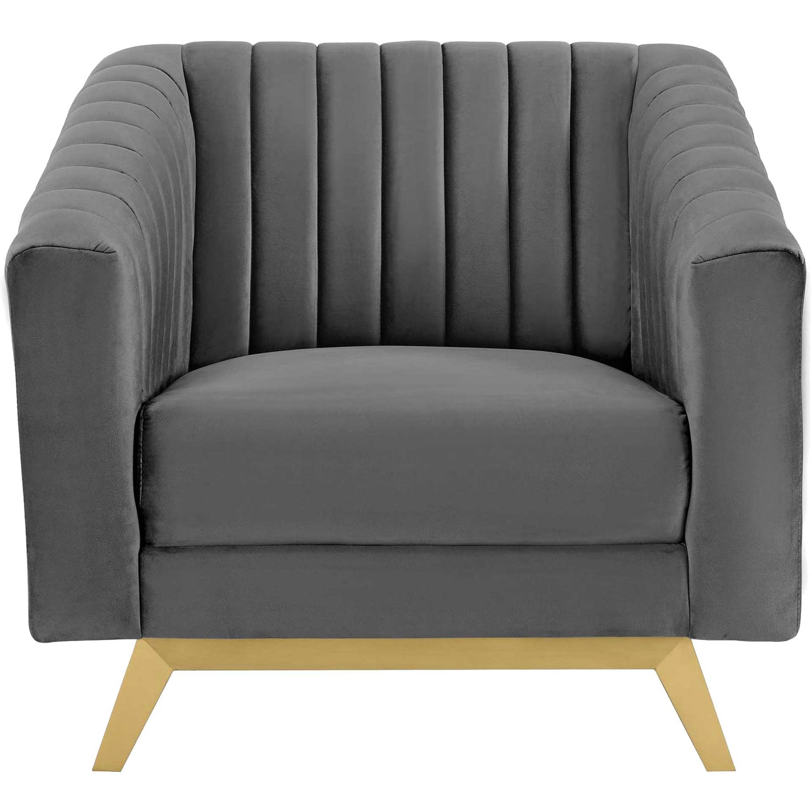 Vanessa Velvet Armchair Gray