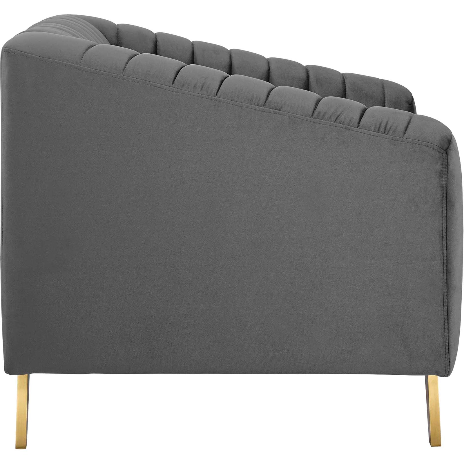 Vanessa Velvet Armchair Gray