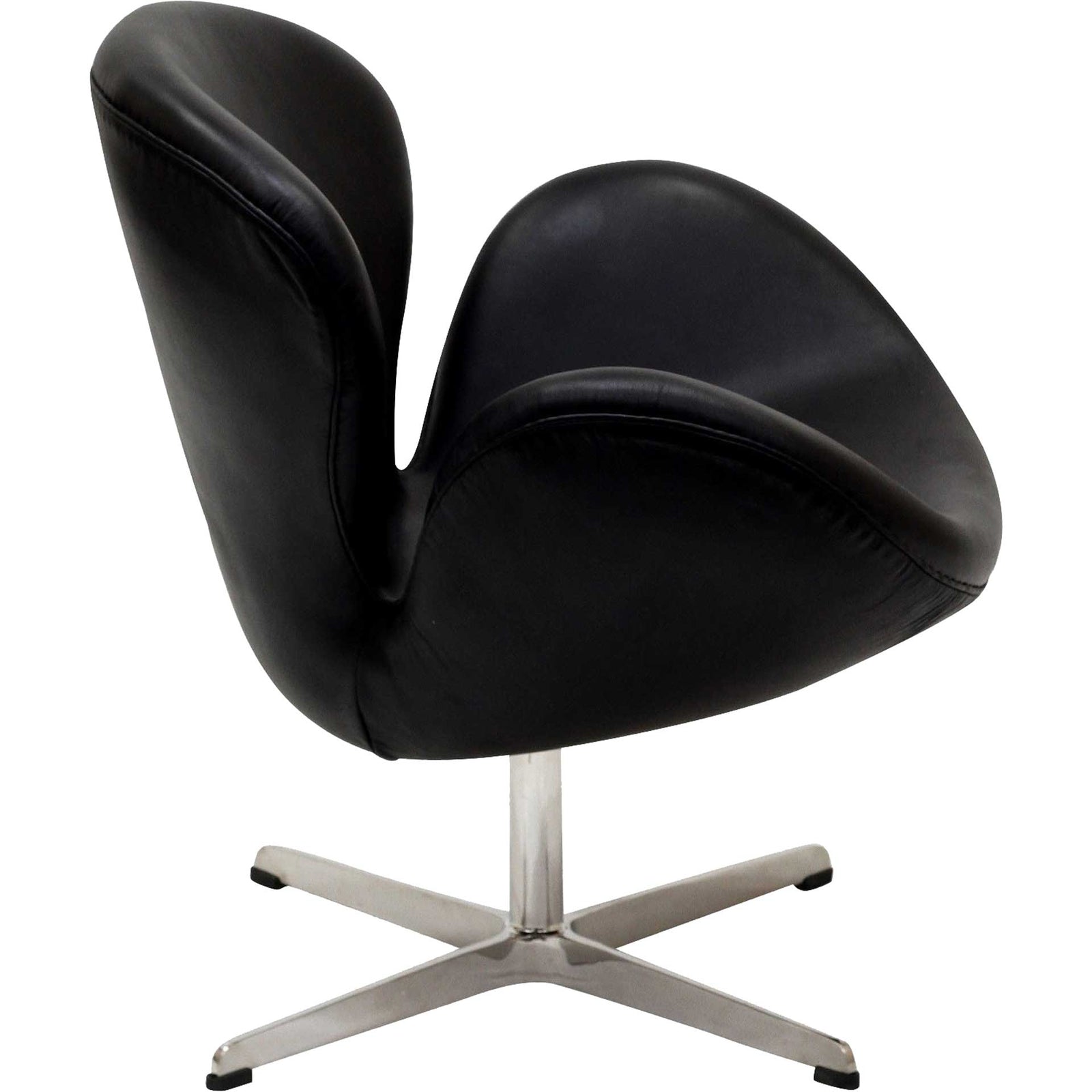 Wind Leather Lounge Chair Black